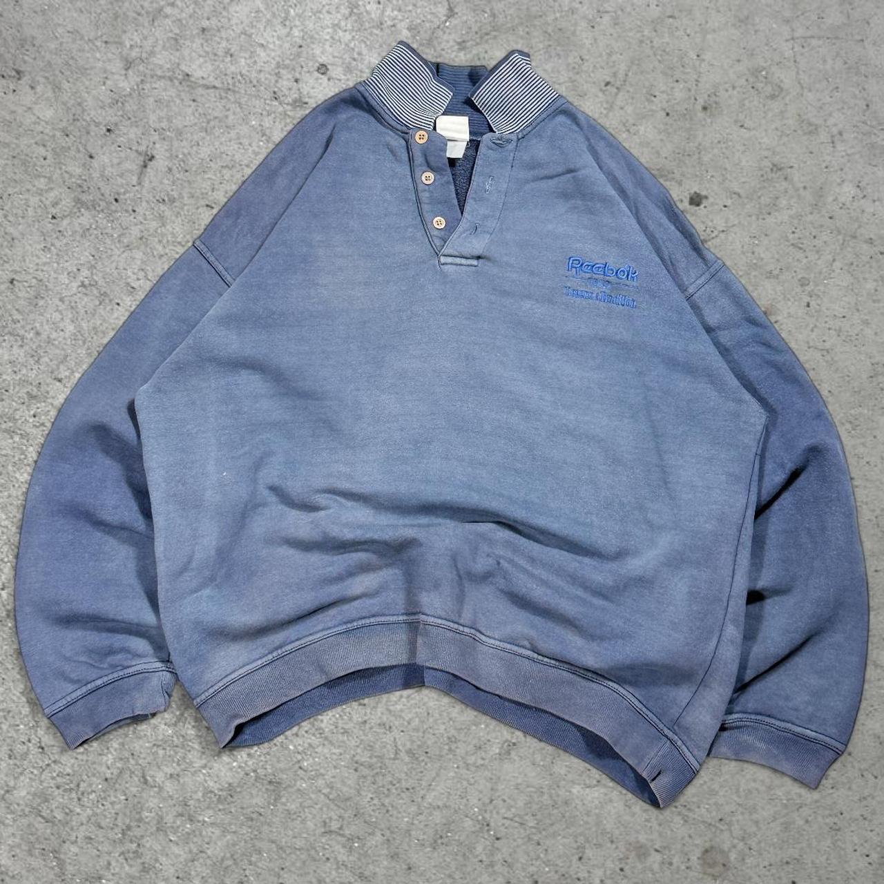 2000s Reebok Oversized Quarter Zip Sweater