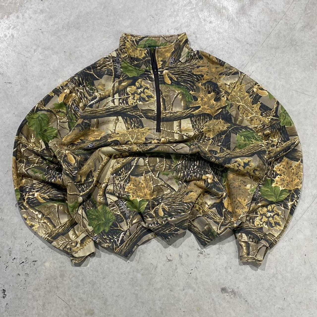 2000s Cabelas Camo Zip Up Fleece