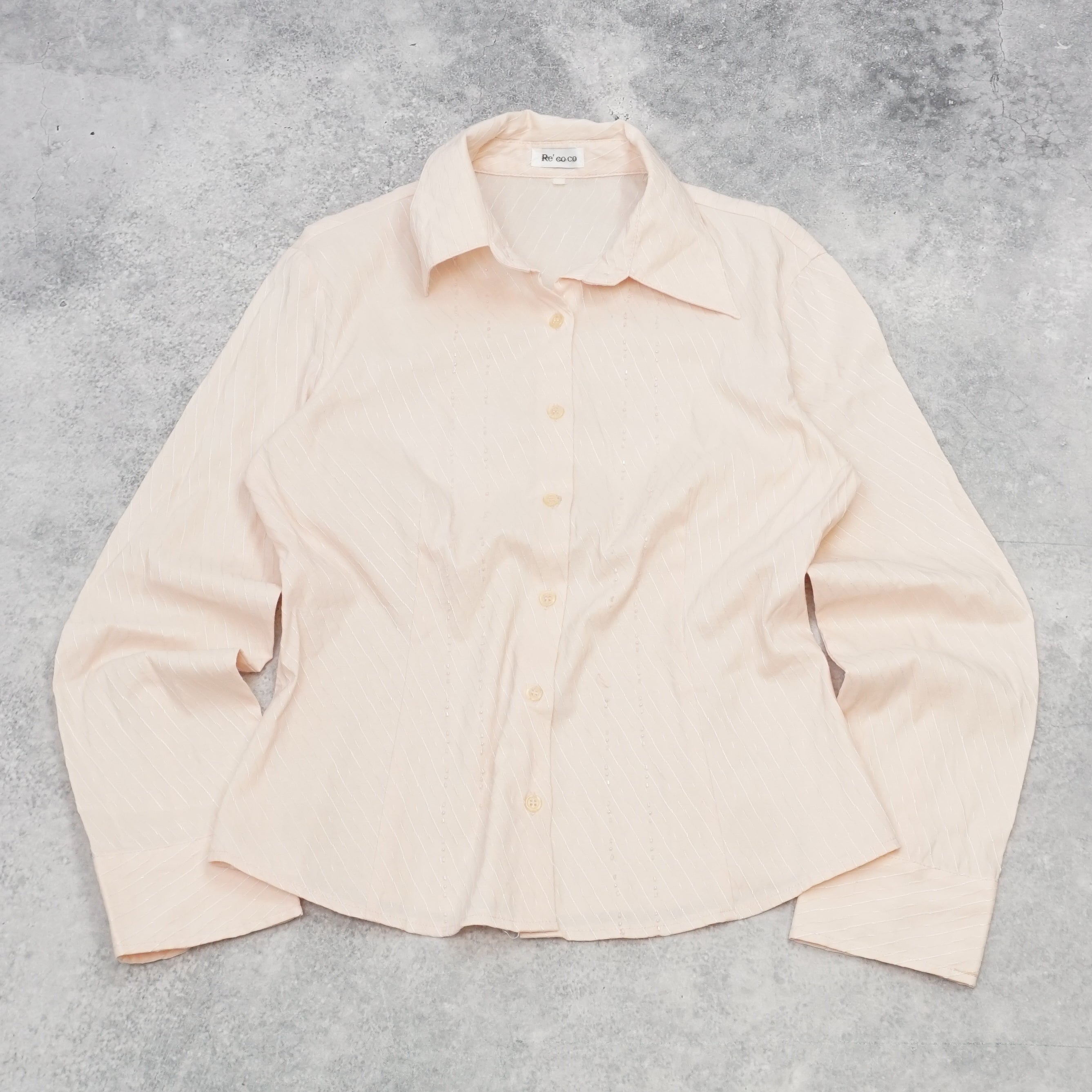 2000s Re'coco Striped Textured Blouse