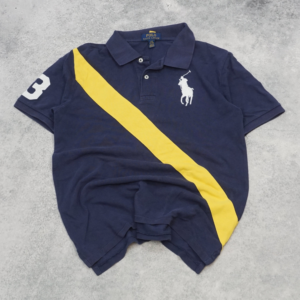 2000s Polo Ralph Lauren Big Pony Diagonal Stripe Polo