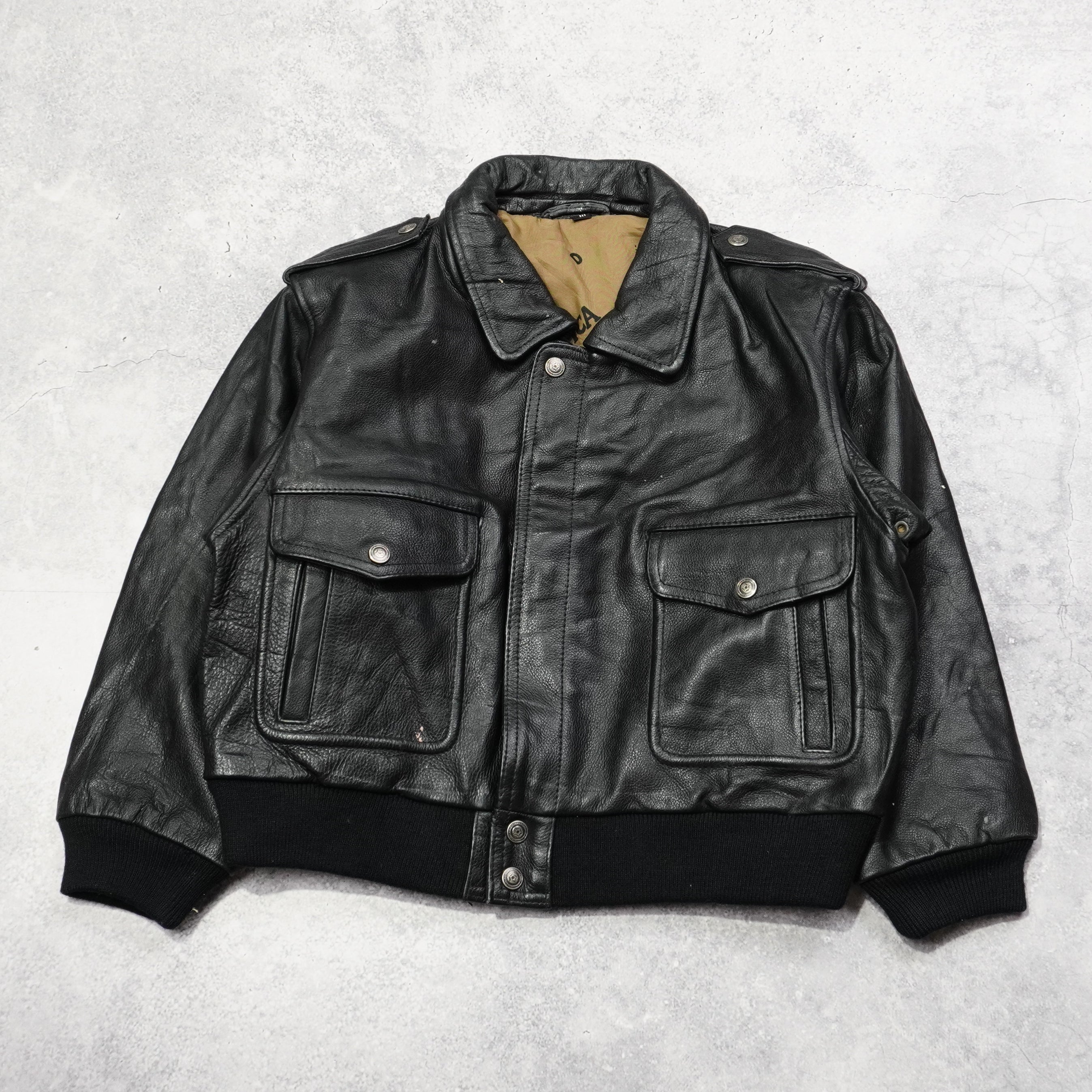 90s Aviator Leather Jacket