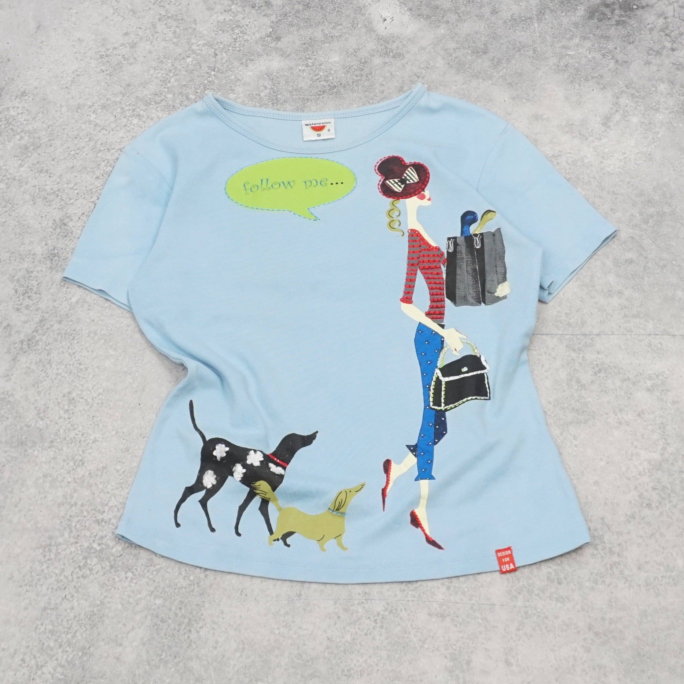 2000s Watermelon Graphic Follow Me T-Shirt