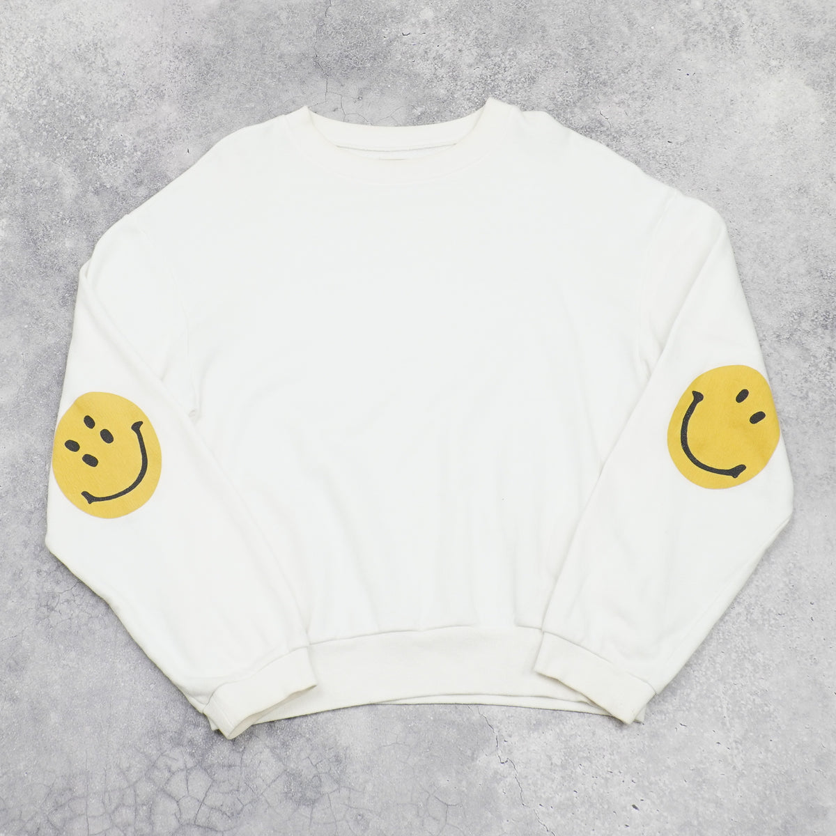 Kapital Smiley Elbow Patch Crewneck