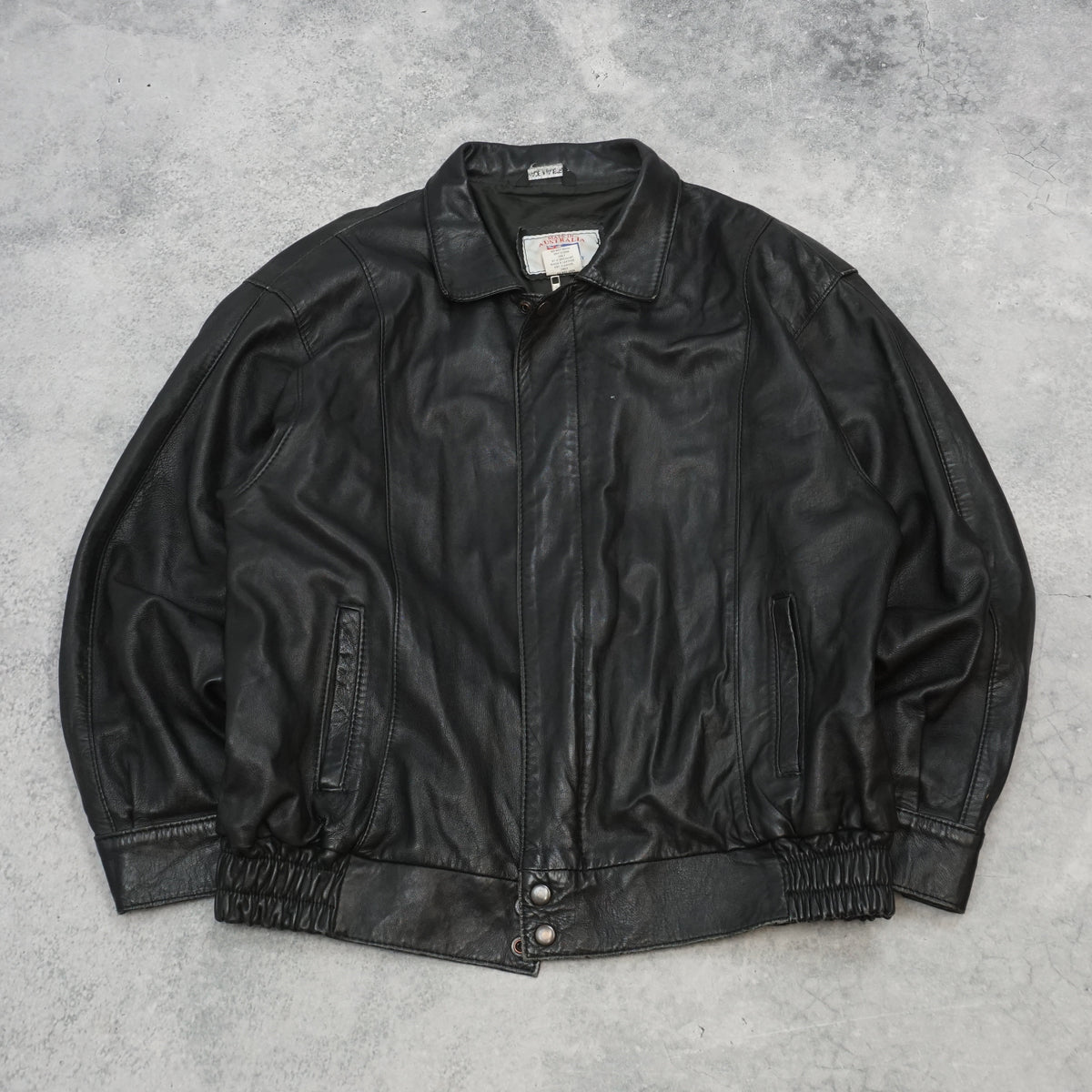 90s Osber Australian Made Bomber Leather Jacket