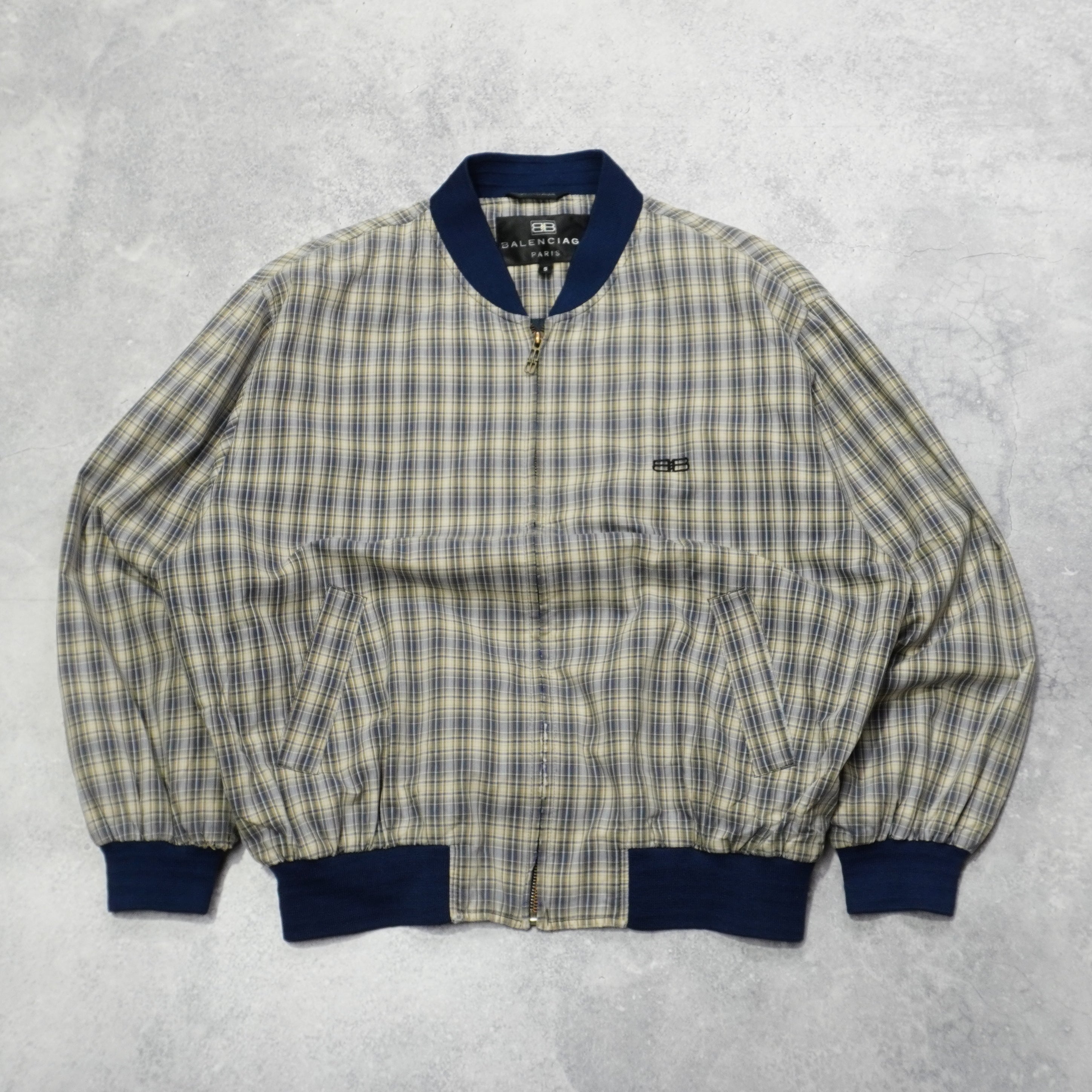 2000s Balenciaga Checked Pattern Jacket