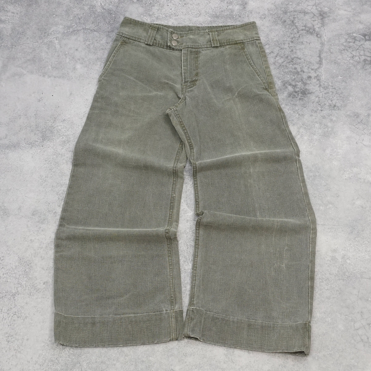 2000s Comme Des Garcons Tricot Wide Leg Cuffed Pants