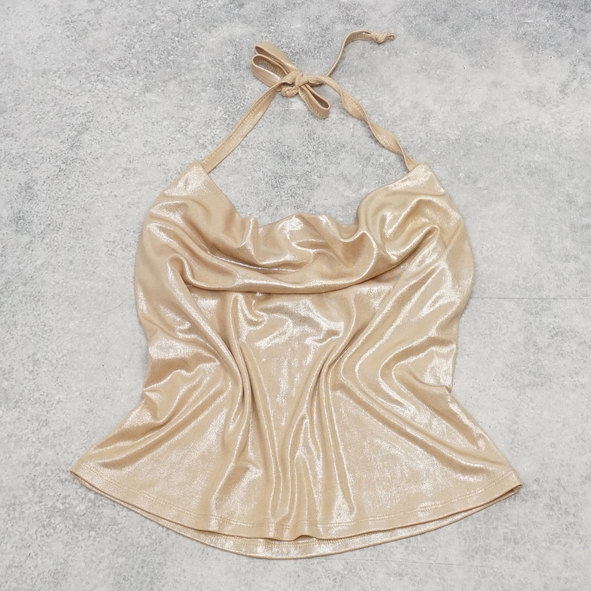 2000s Ladakh Metallic Halter Top
