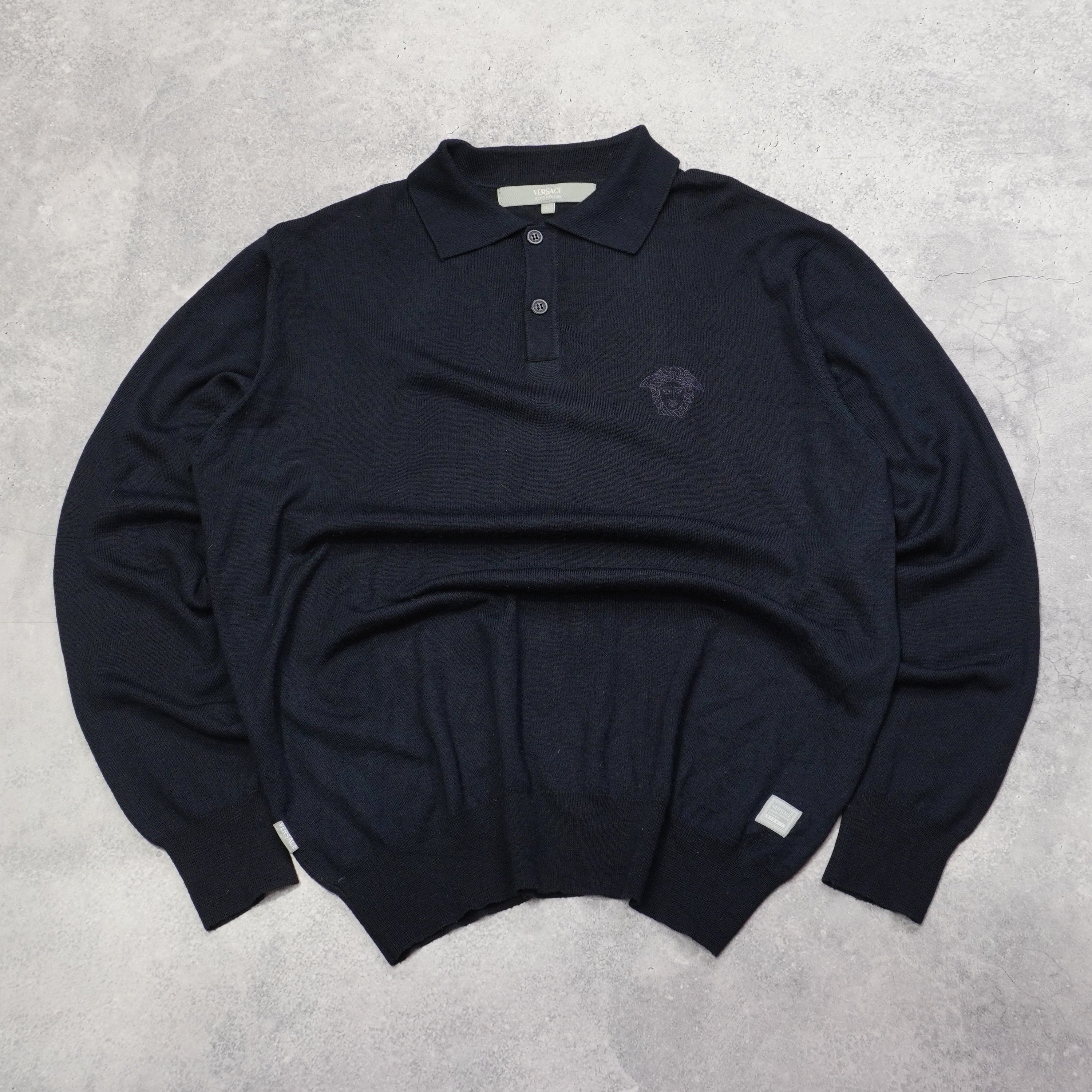 2000s Versace Knit Polo Sweater