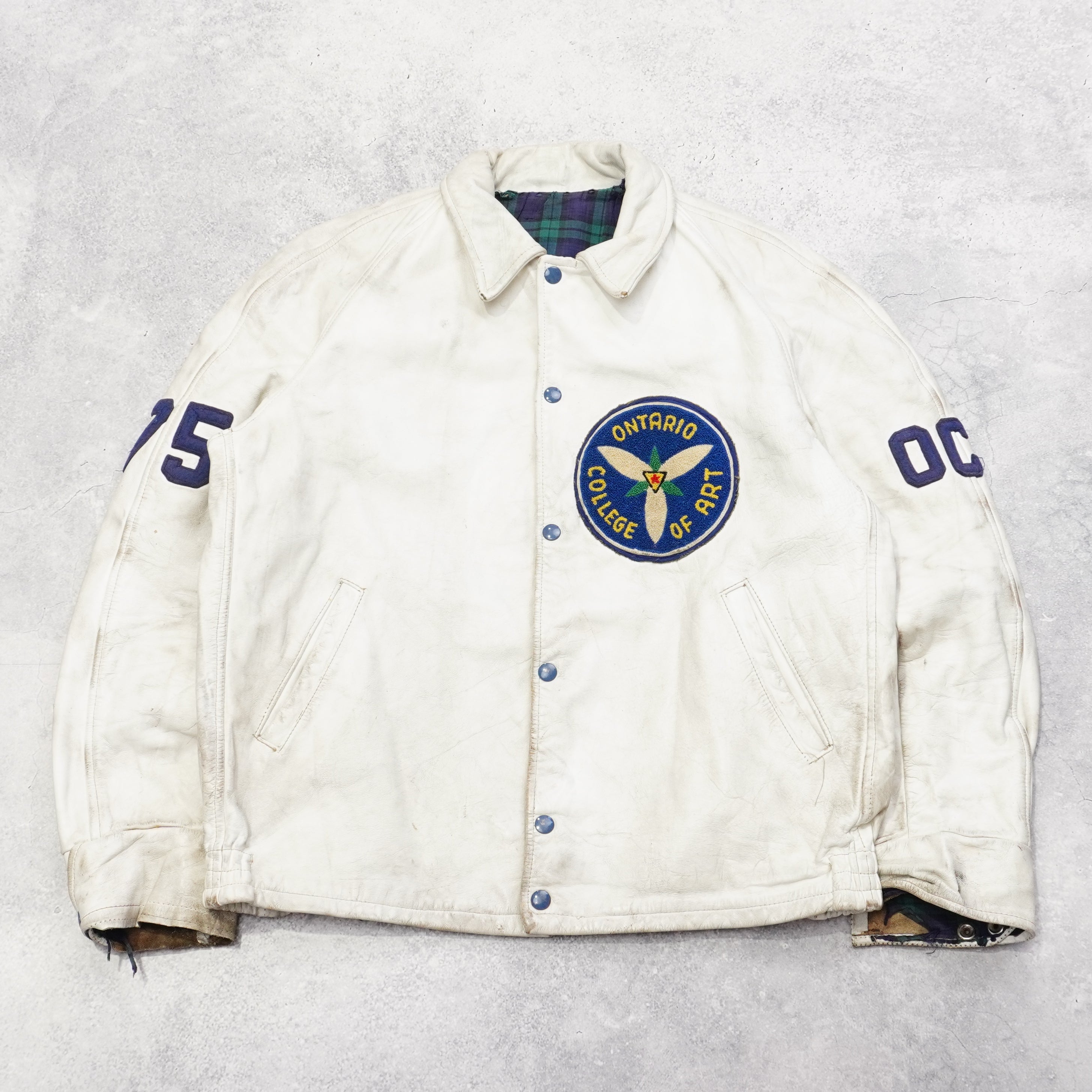 80s Ontario College Of Art Leather Jacket