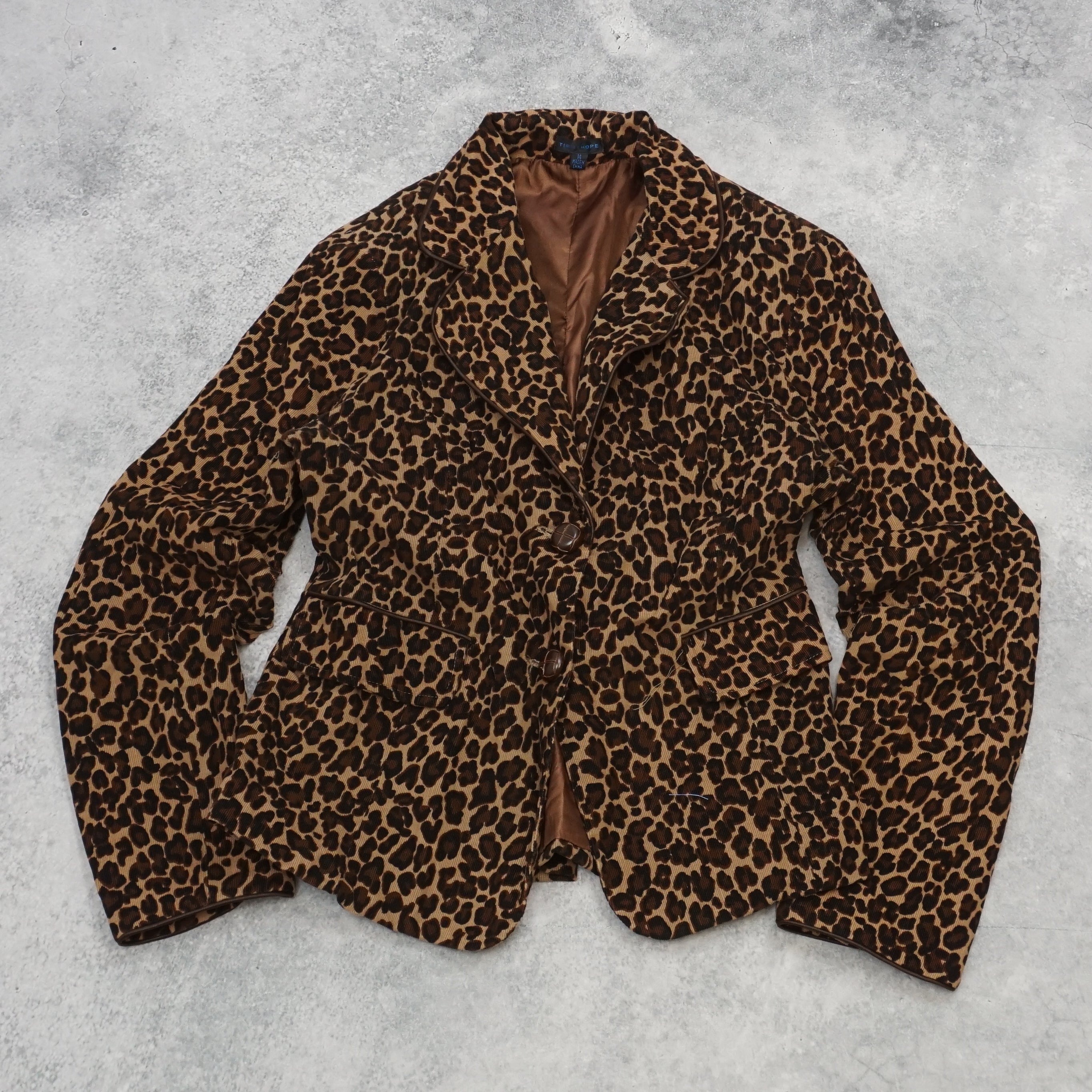 2000s Tight Hope Leopard Print Blazer