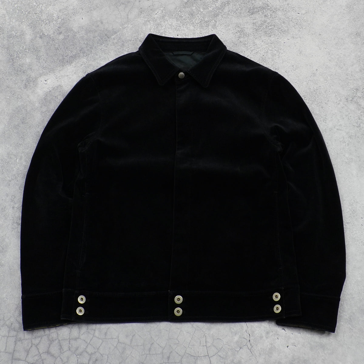 2000s Burberry Black Label Velour Jacket