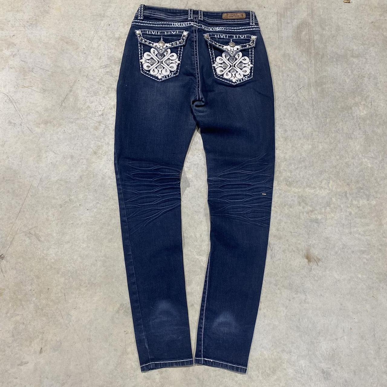 2000s Sexy Couture Embroidered Jeans