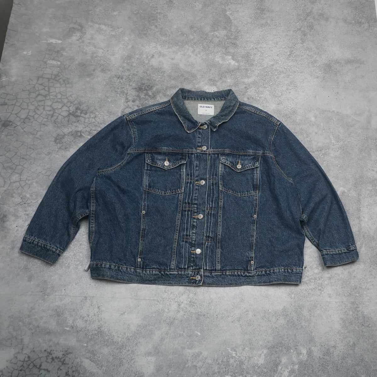 2000s Old Navy Oversized Trucker Denim Jacket