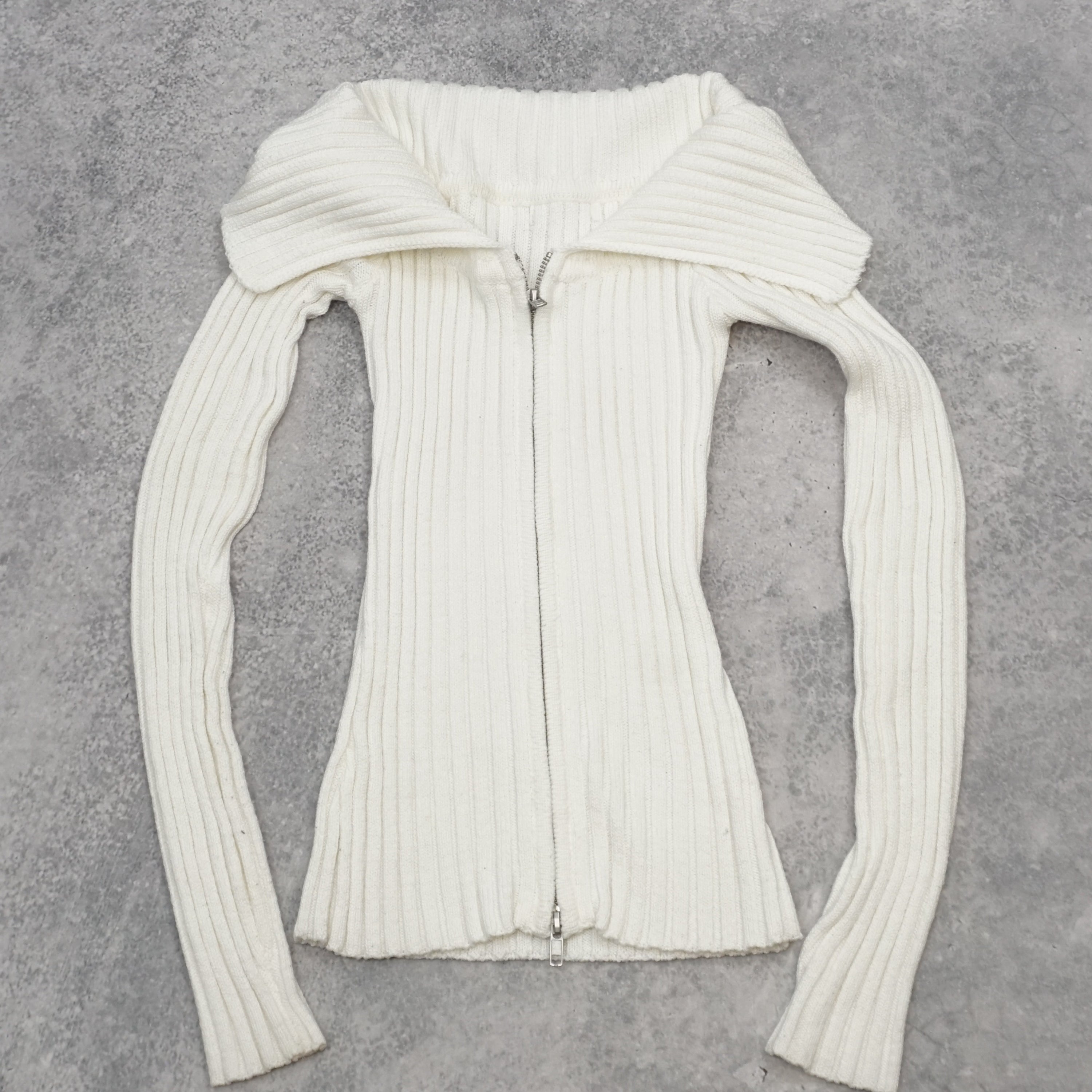 Unbranded   Ribbed Zip Up Knit