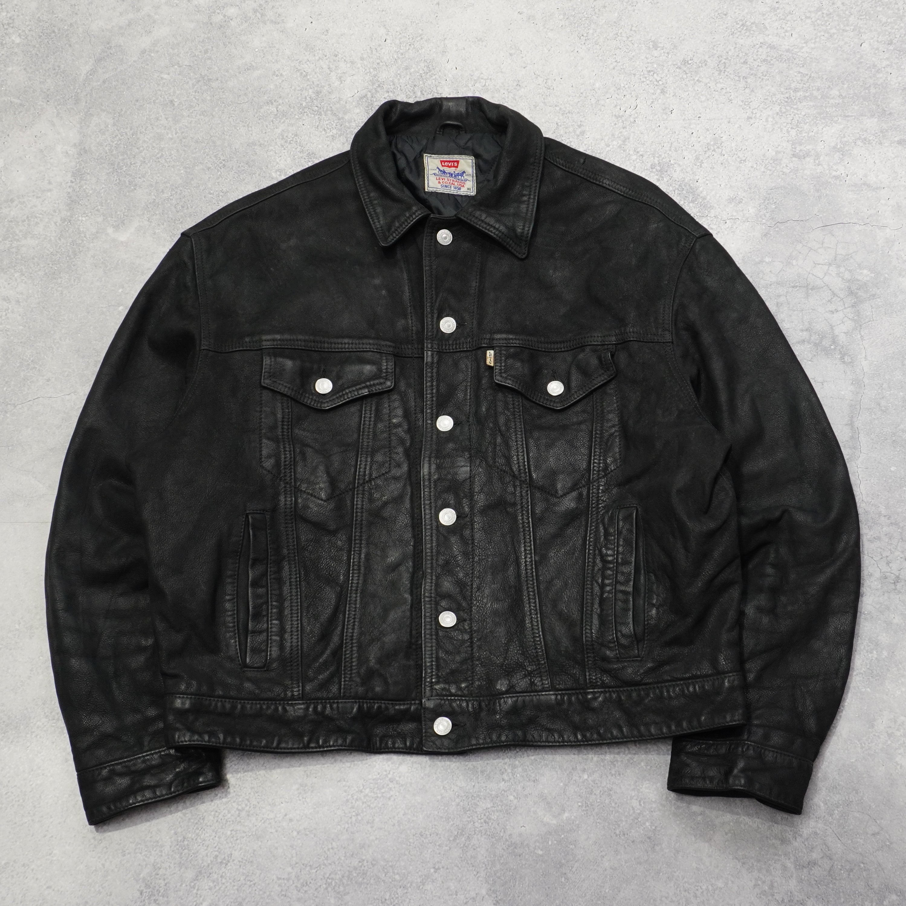 2000s Levi's Leather Trucker Jacket