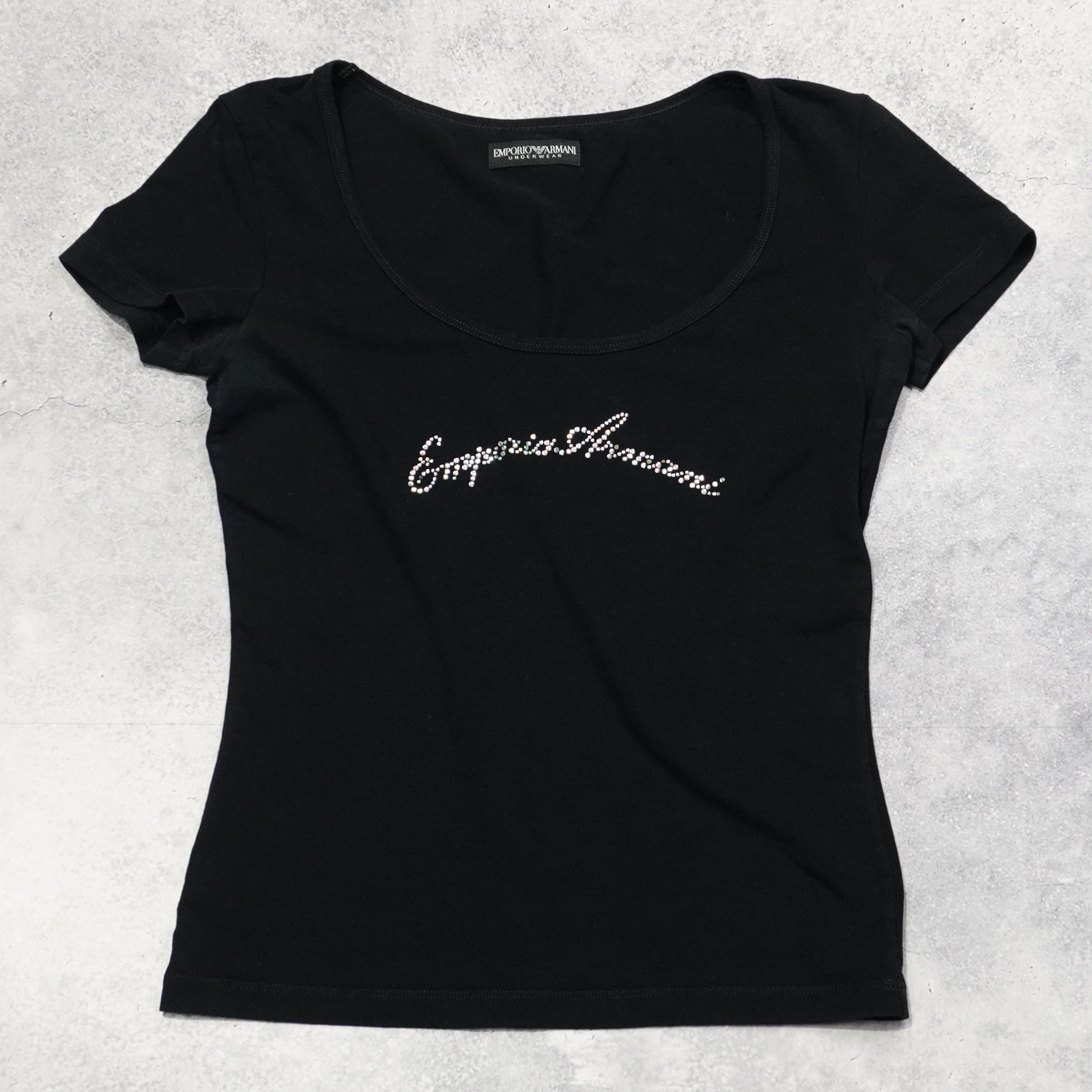 2000s Emporio Armani Embellished T-Shirt