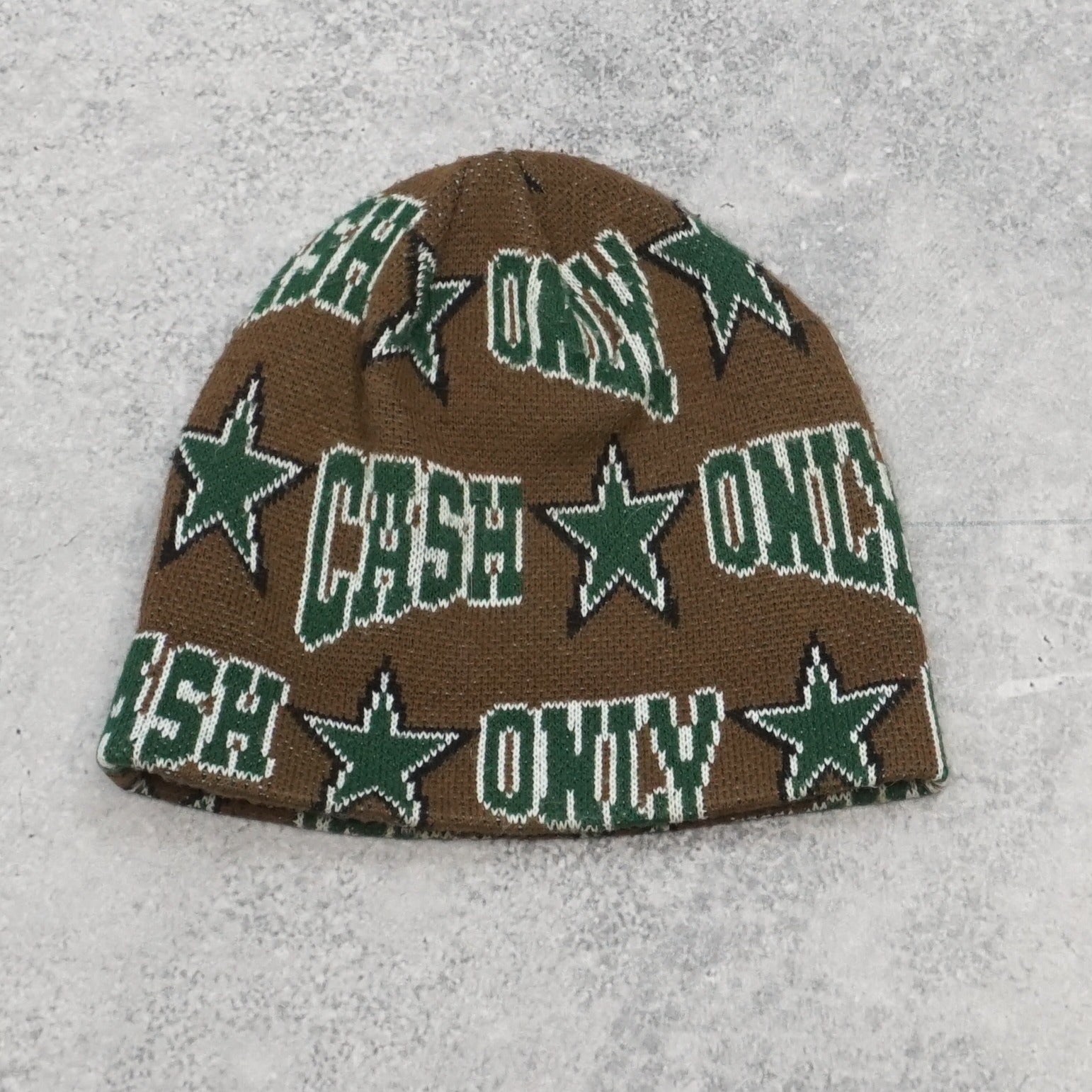 Cash Only Cash Graphic Beanie