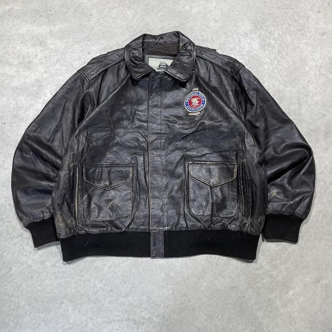 90s Bomber Leather Jacket