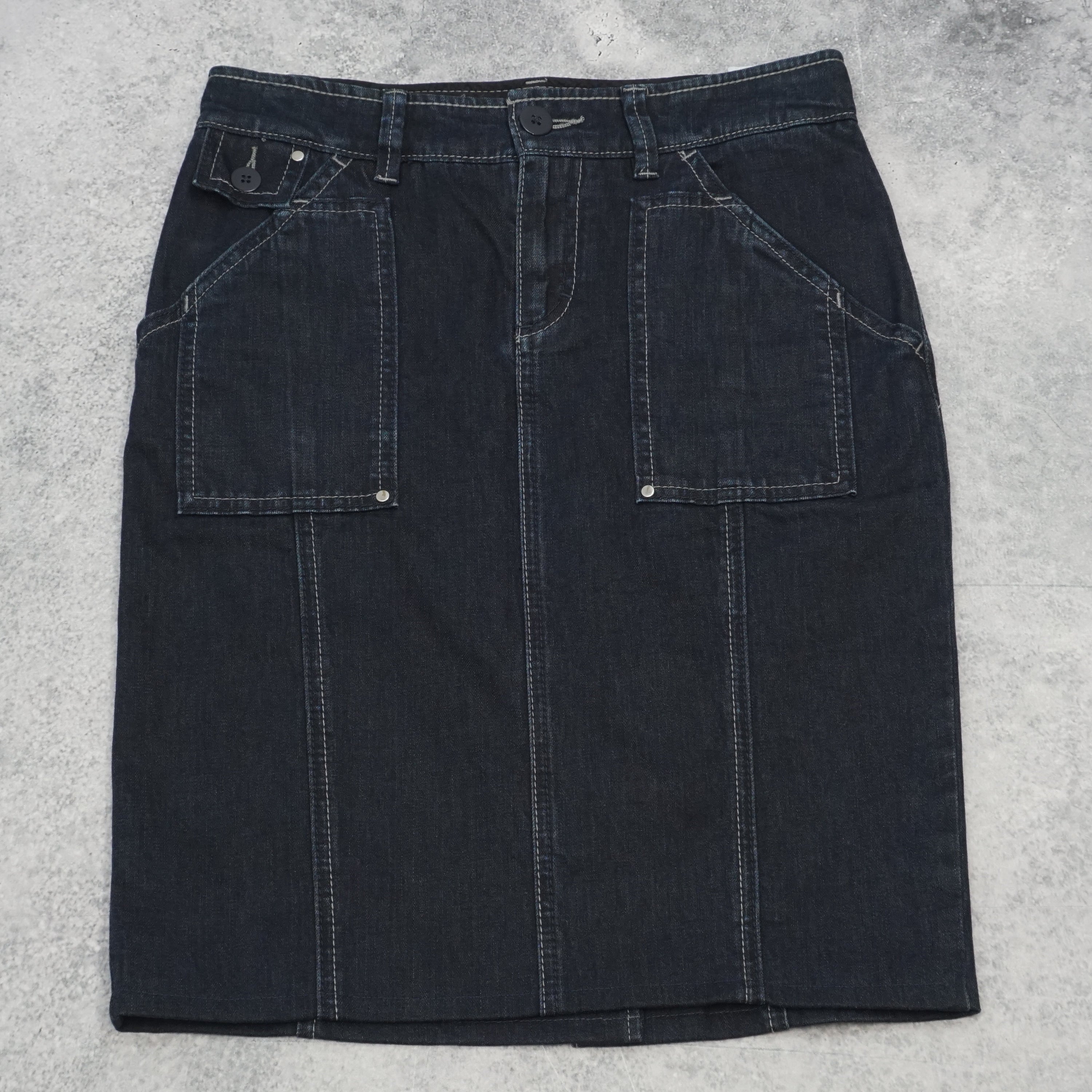 Stefanel Tailor Jeans Denim Utility Skirt