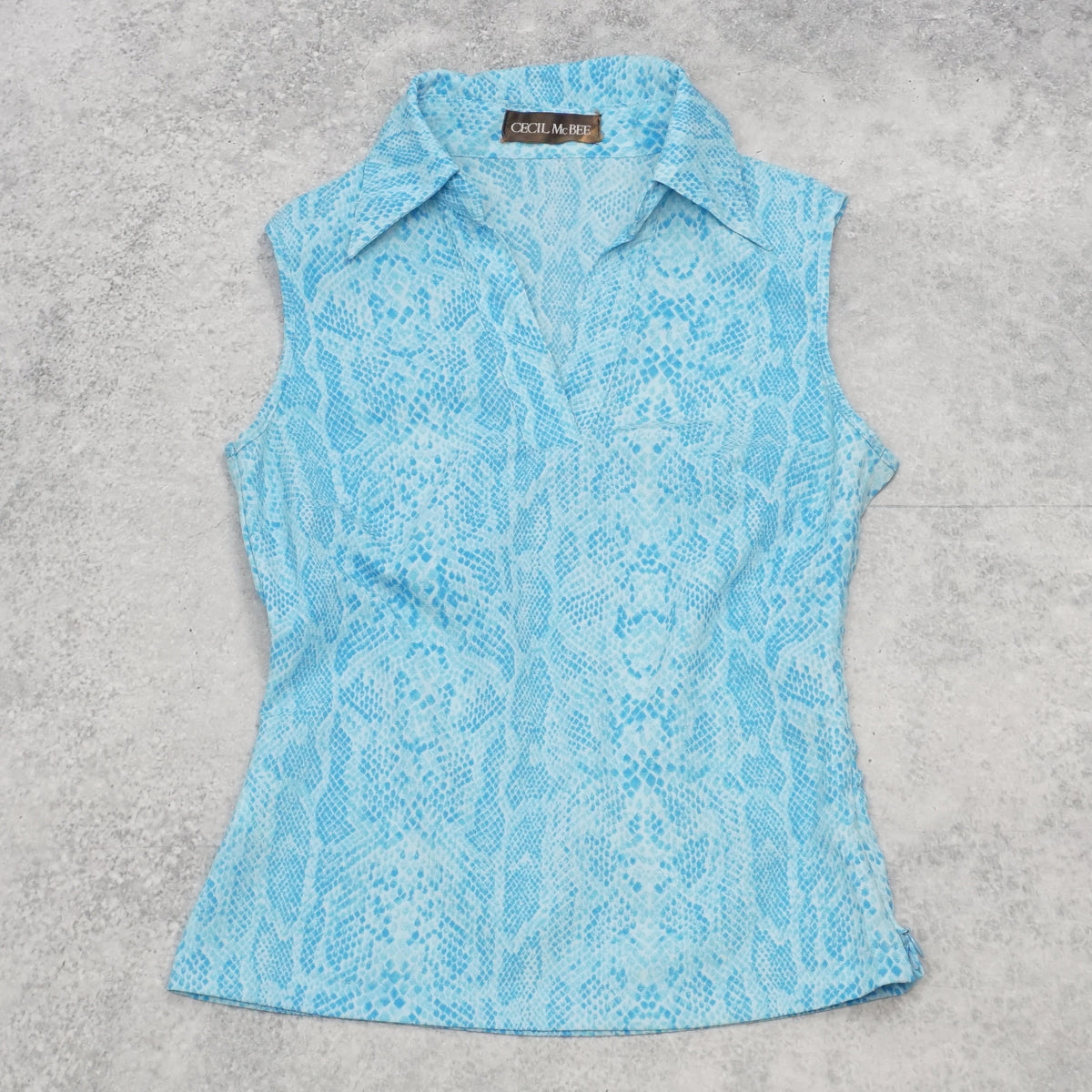 2000s Cecil Mc Bee Snakeskin Blouse