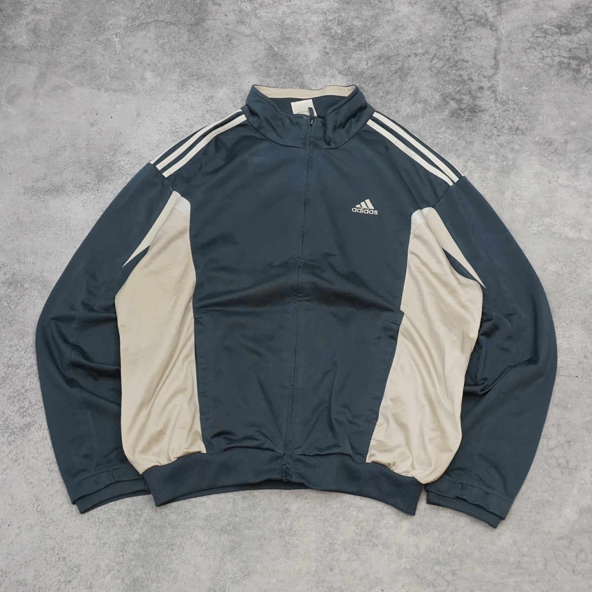 2000s Adidas Three Stripe Colour Block Track Jacket