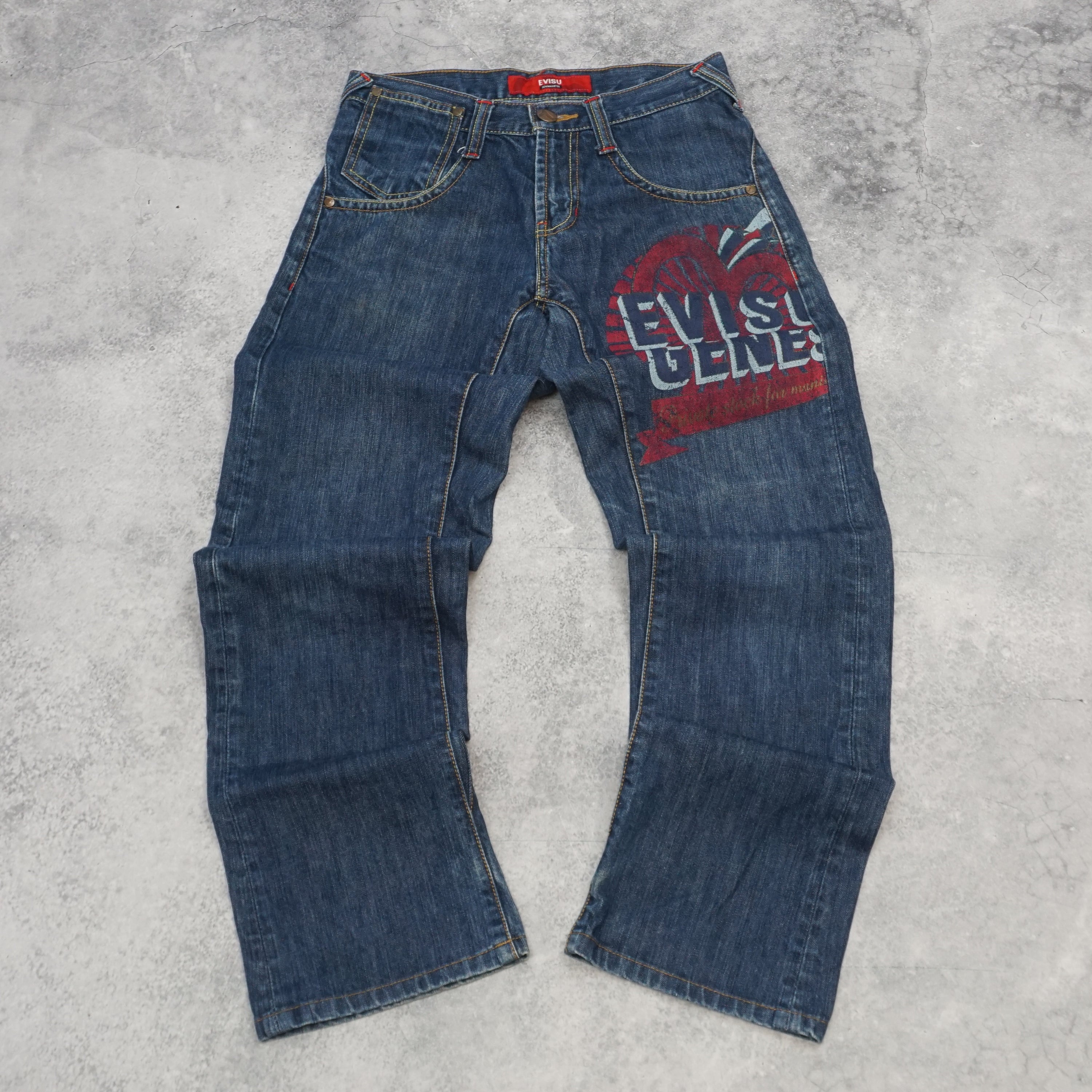 2000s Evisu Denim Graphic Jeans