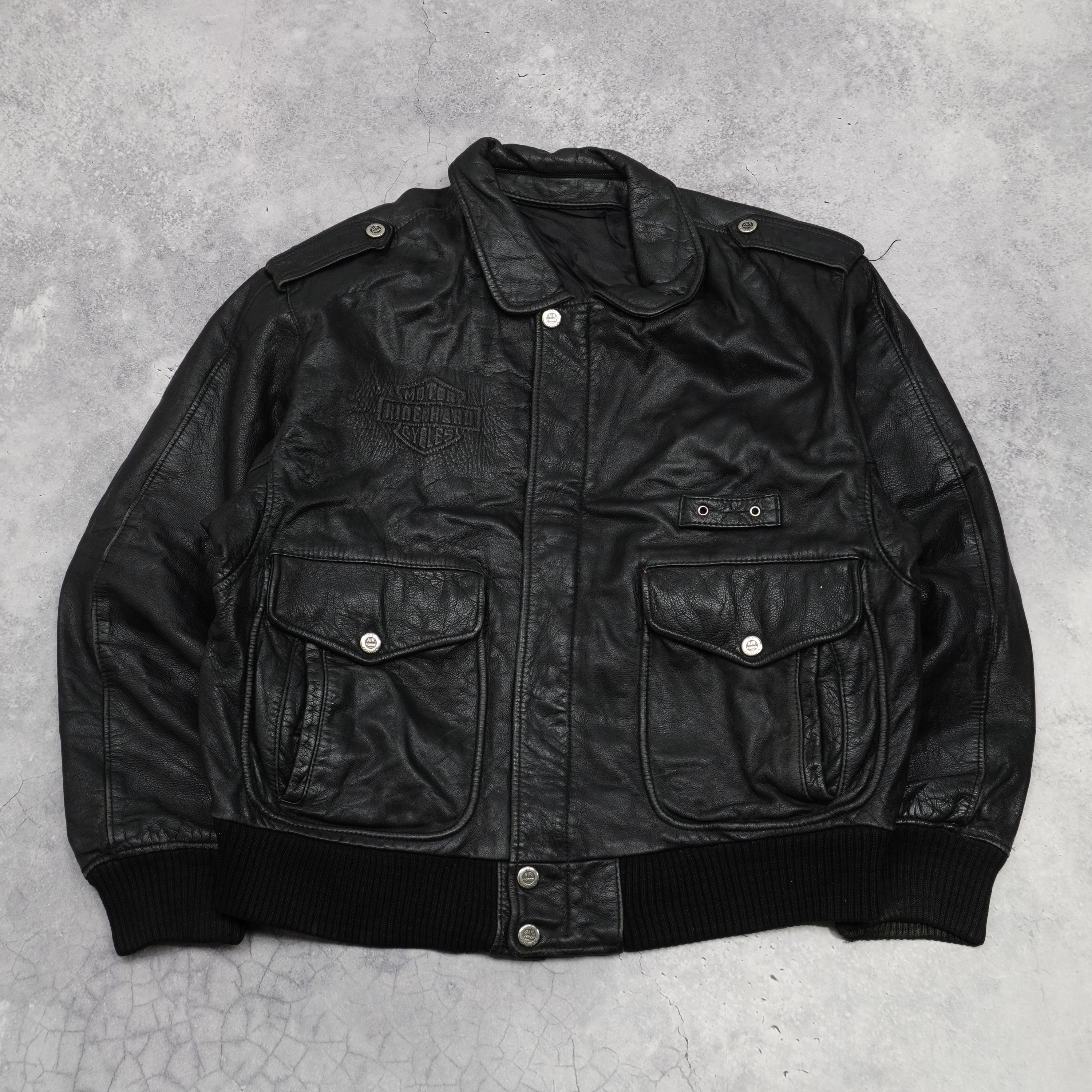 2000s Harley Davidson Aviator Leather Jacket