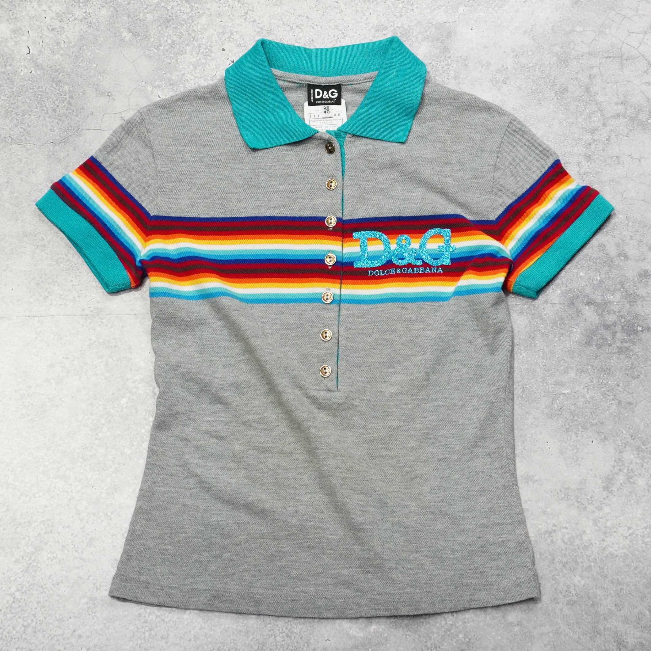 2000s Dolce & Gabbana Striped Polo