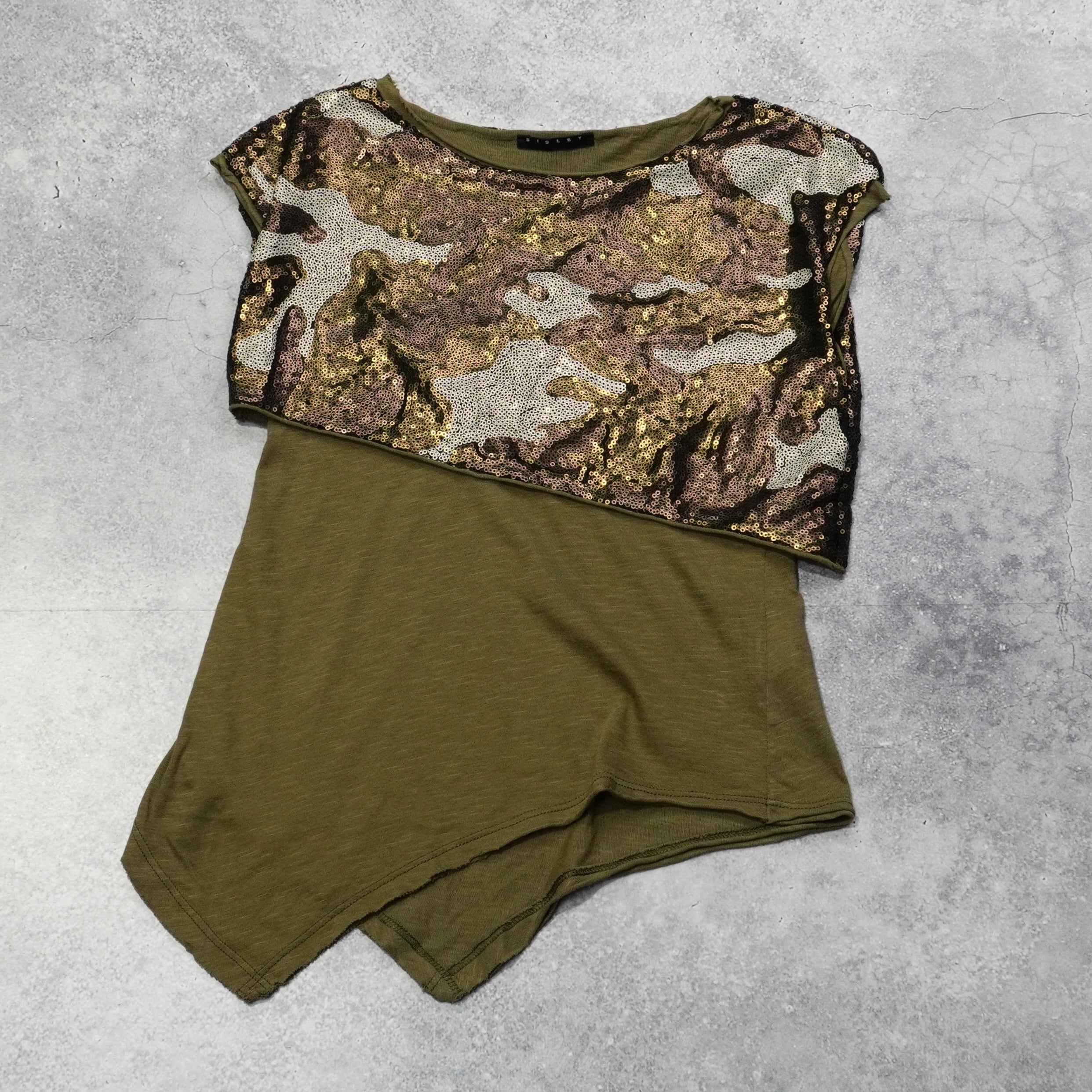 Sisley Camo Sequin Top