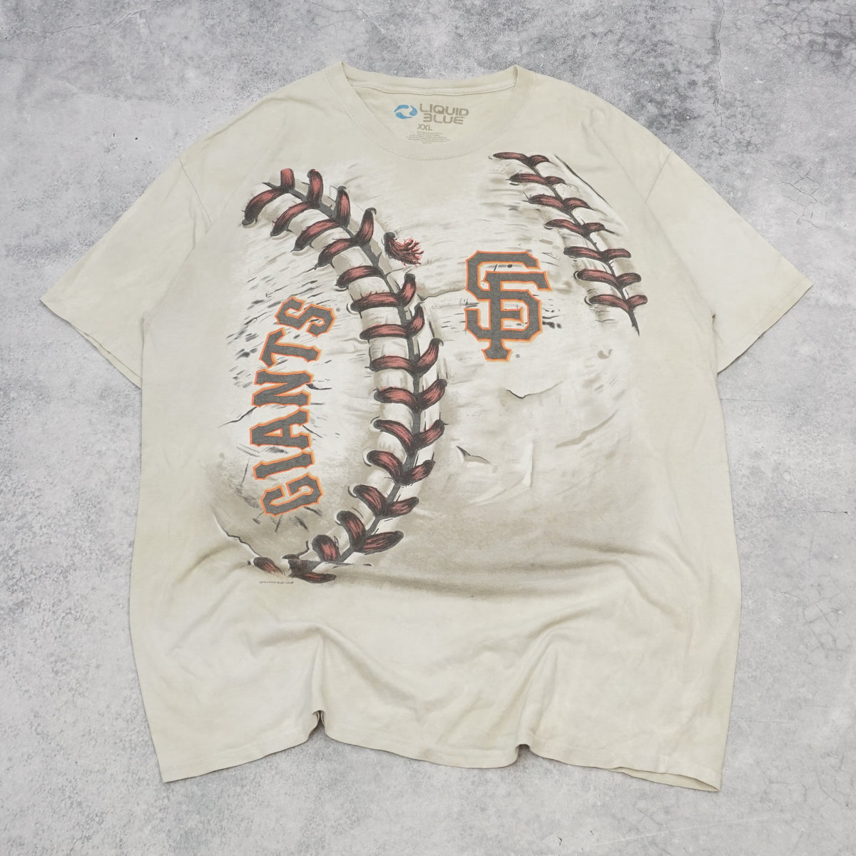 2000s liquid blue Graphic Baseball T-Shirt