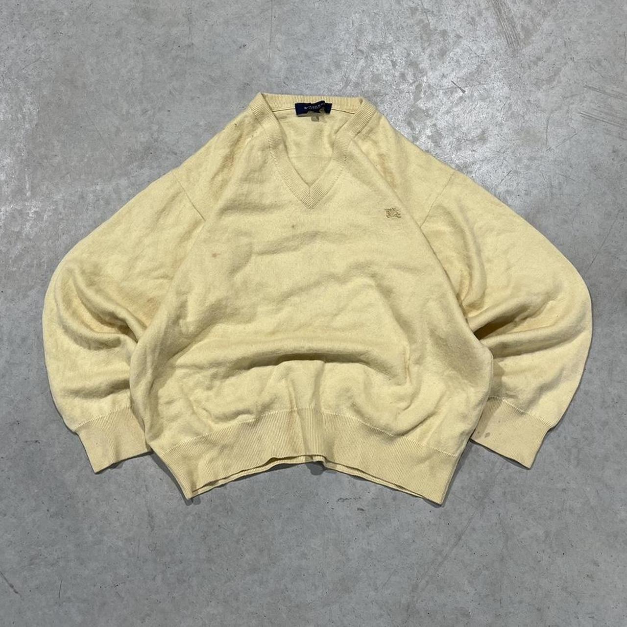 2000s Burberry V Neck Knit Sweater