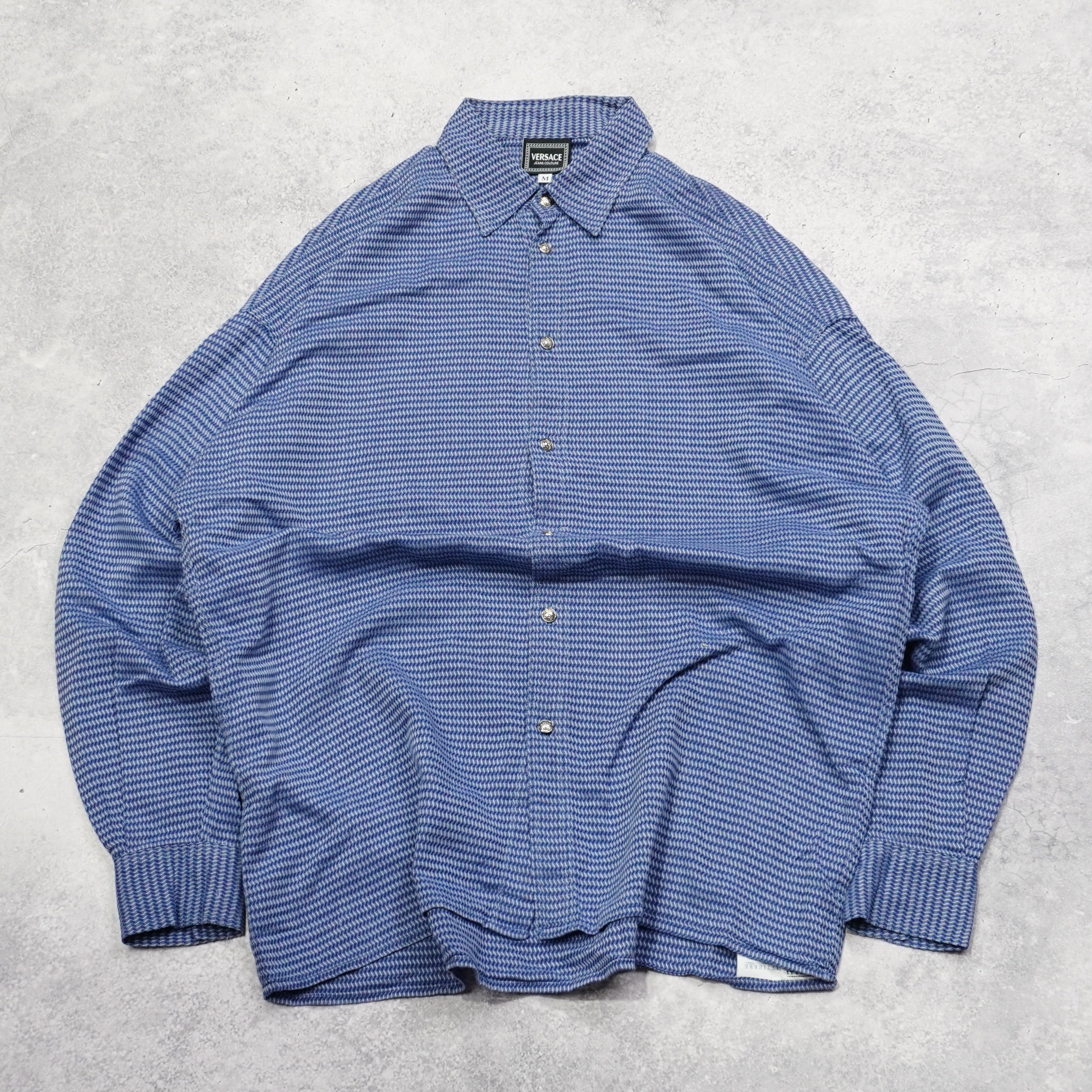 2000s Versace Patterned Button Up