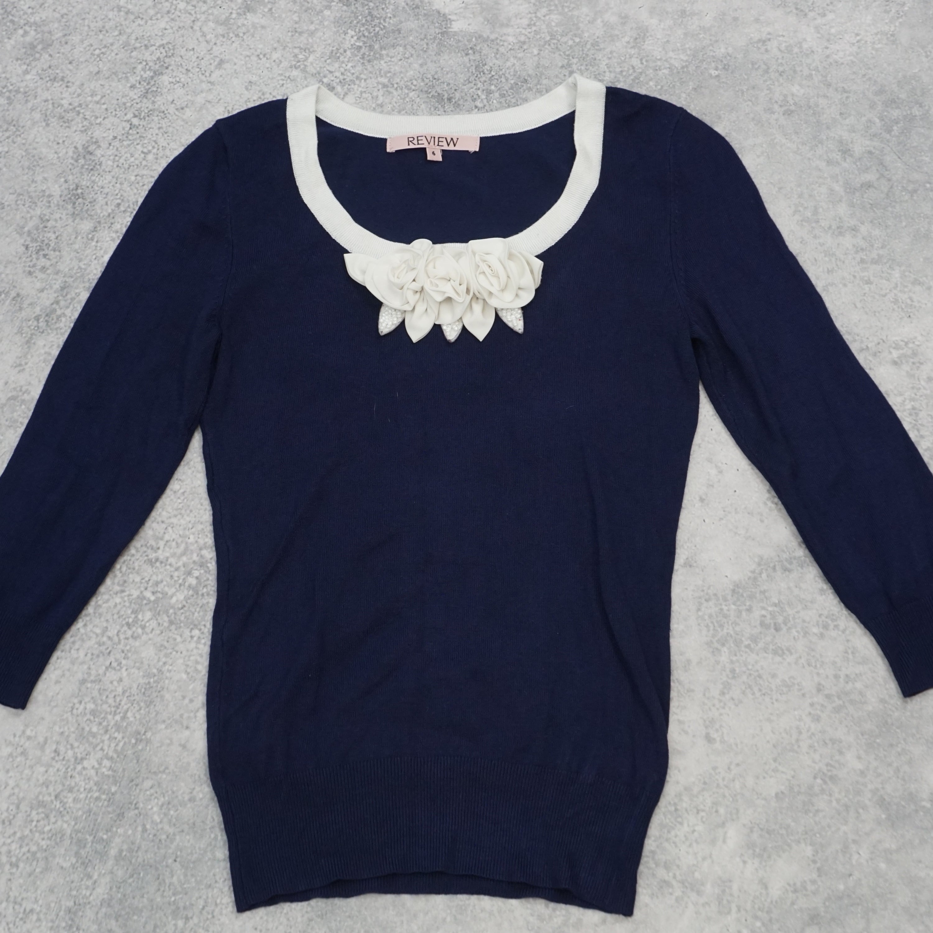 Review Floral Detail Sweater