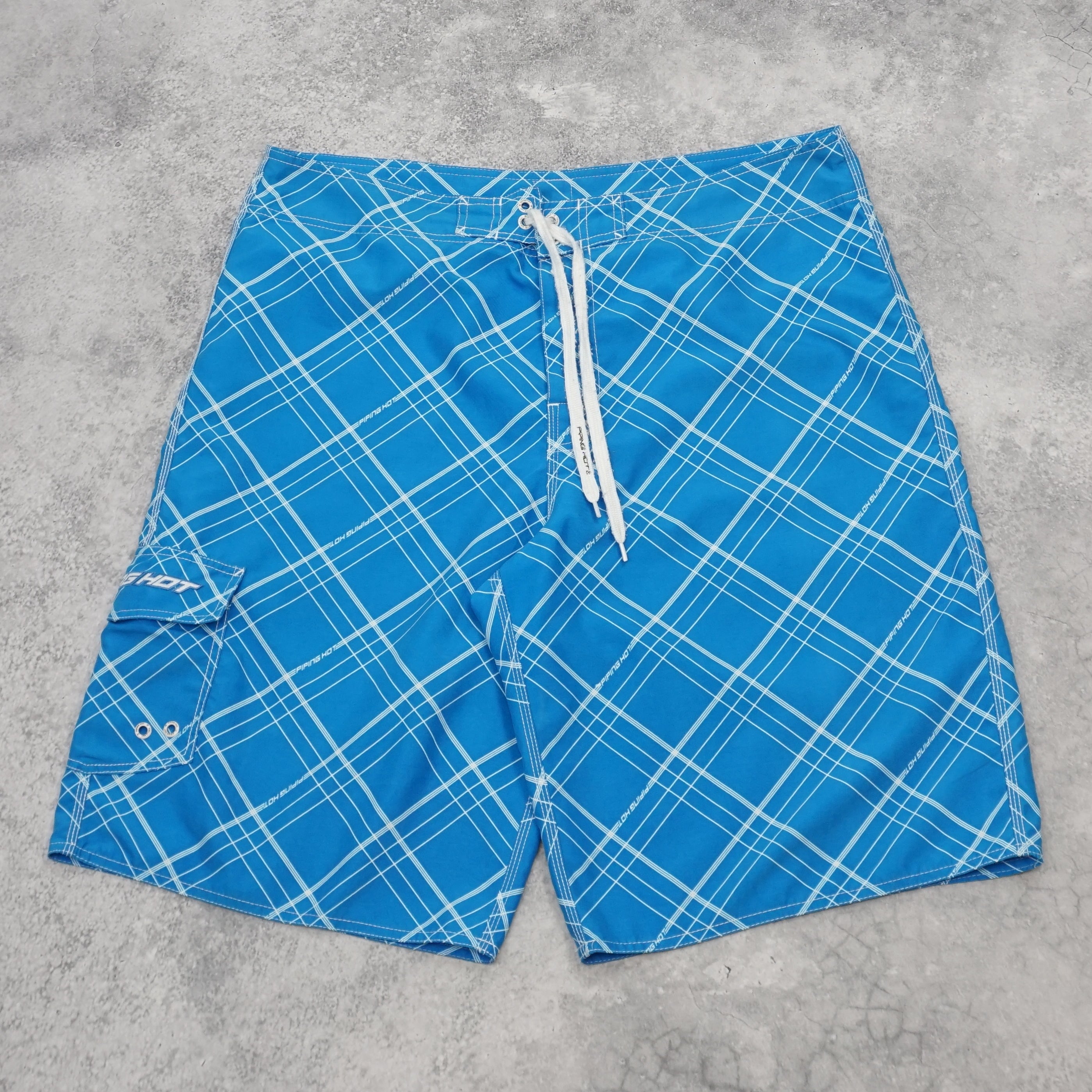 Piping Hot Plaid Board Shorts