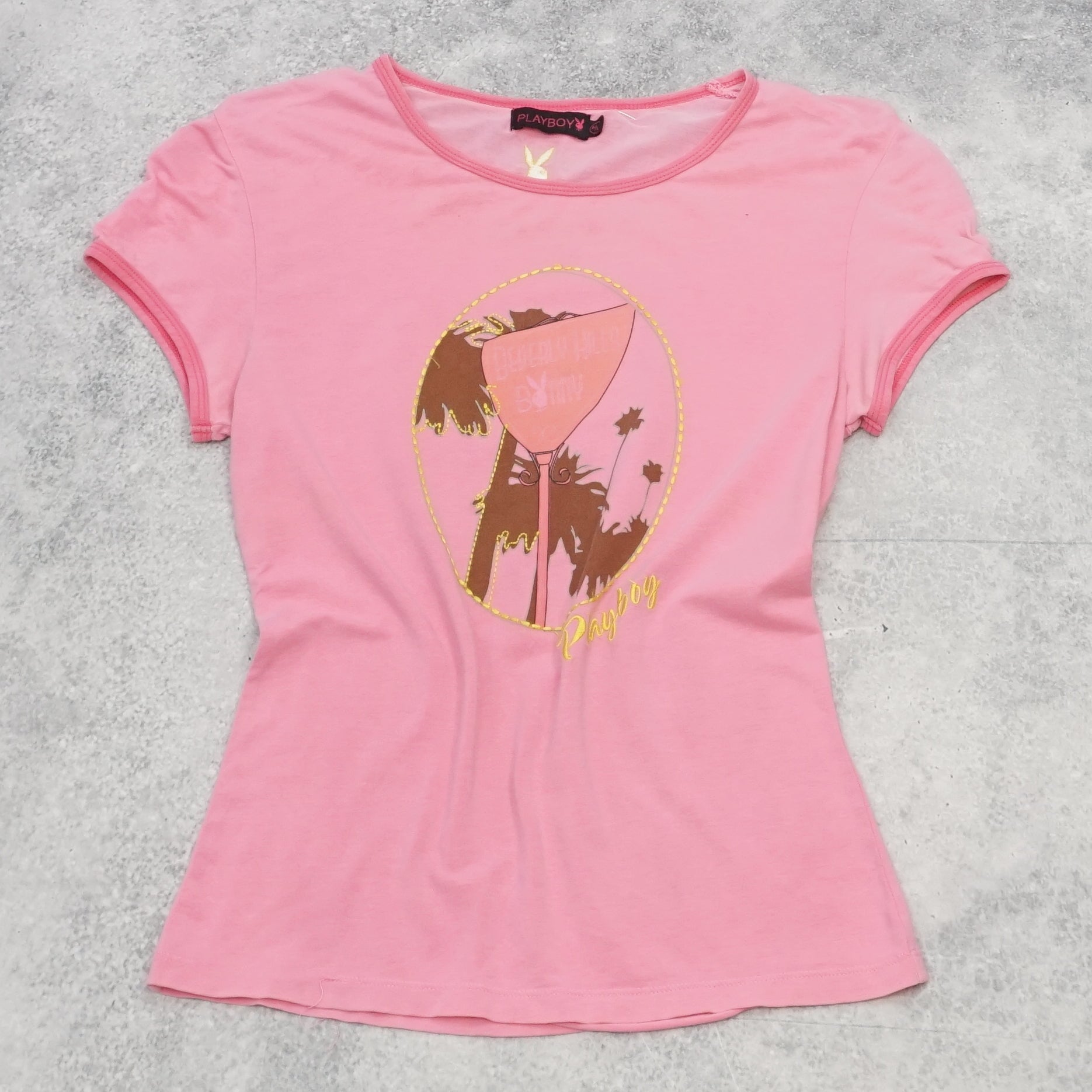 2000s Playboy Beverly Hills Graphic T-Shirt
