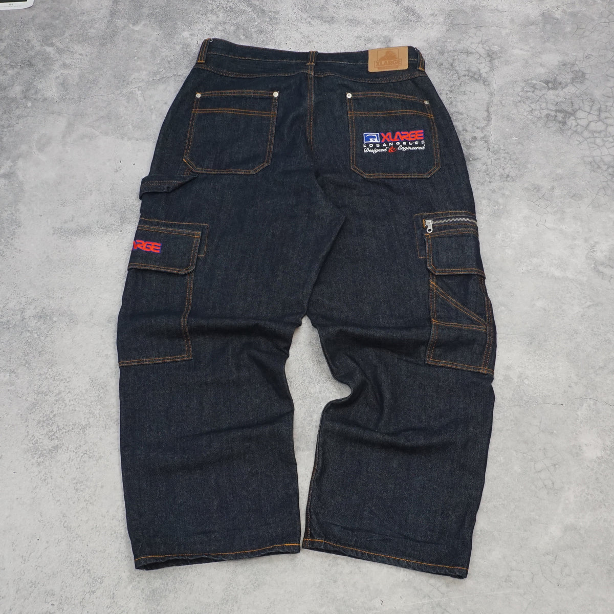 Xlarge Cargo Baggy Embroidered Jeans