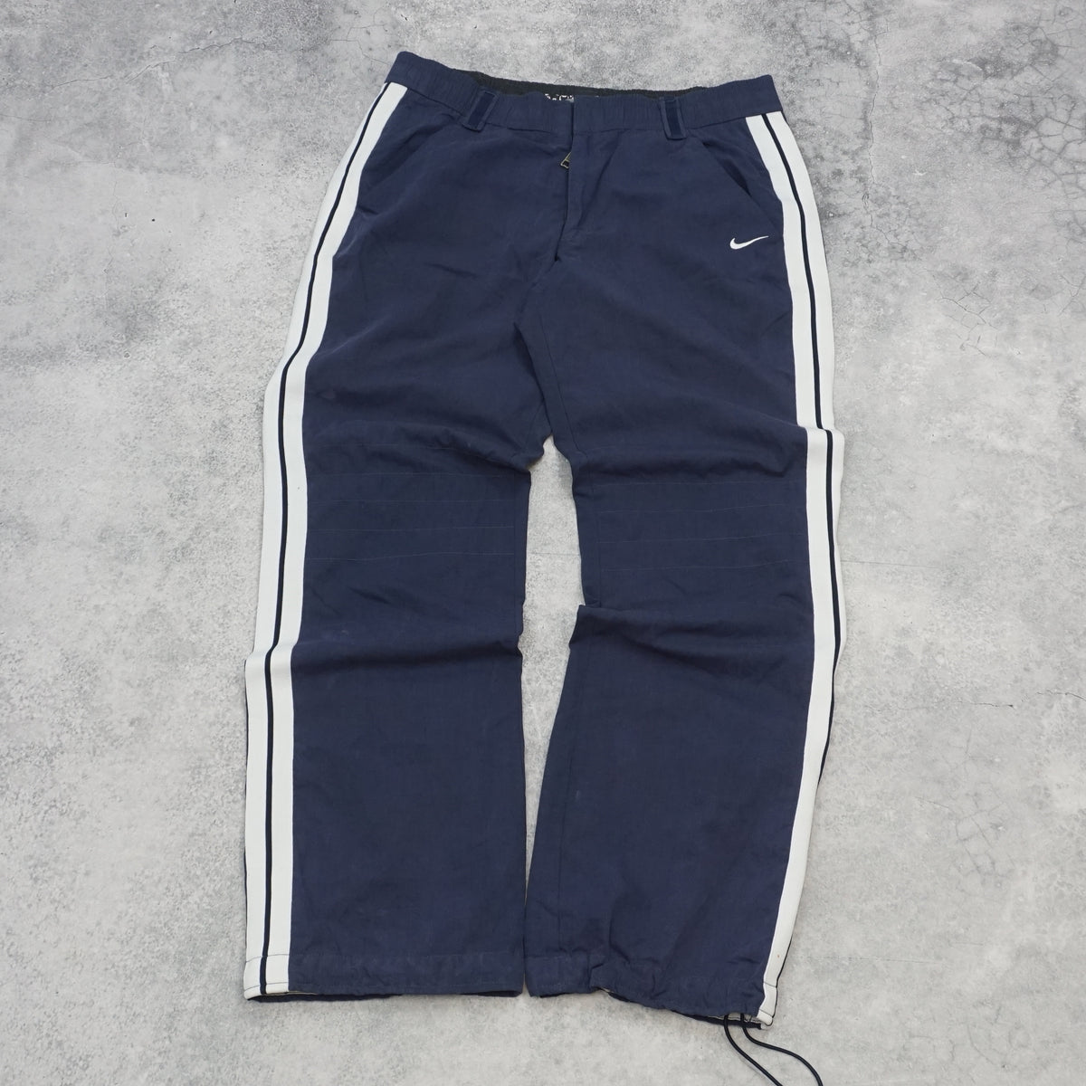 2000s Nike Striped Drawstring Hem Track Pants