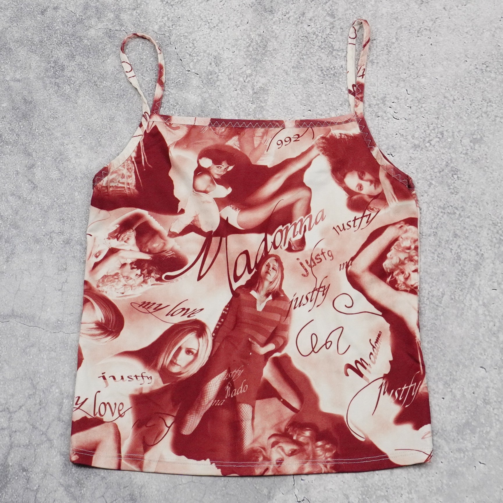 2000s Madonna Graphic Cami Top
