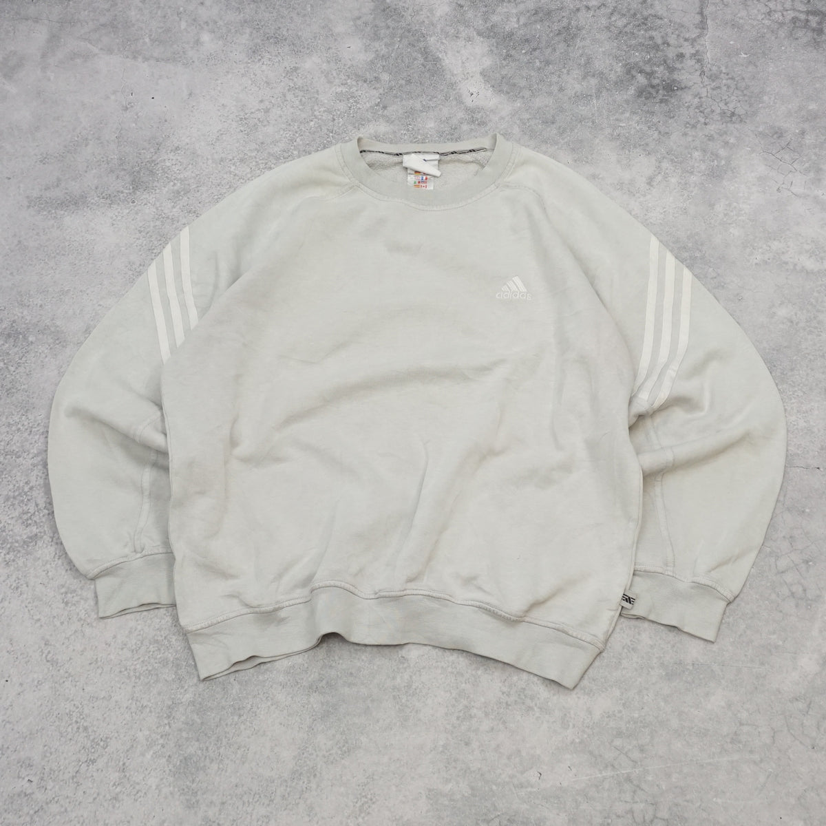 90s Adidas Three Stripe Embroidered Crewneck