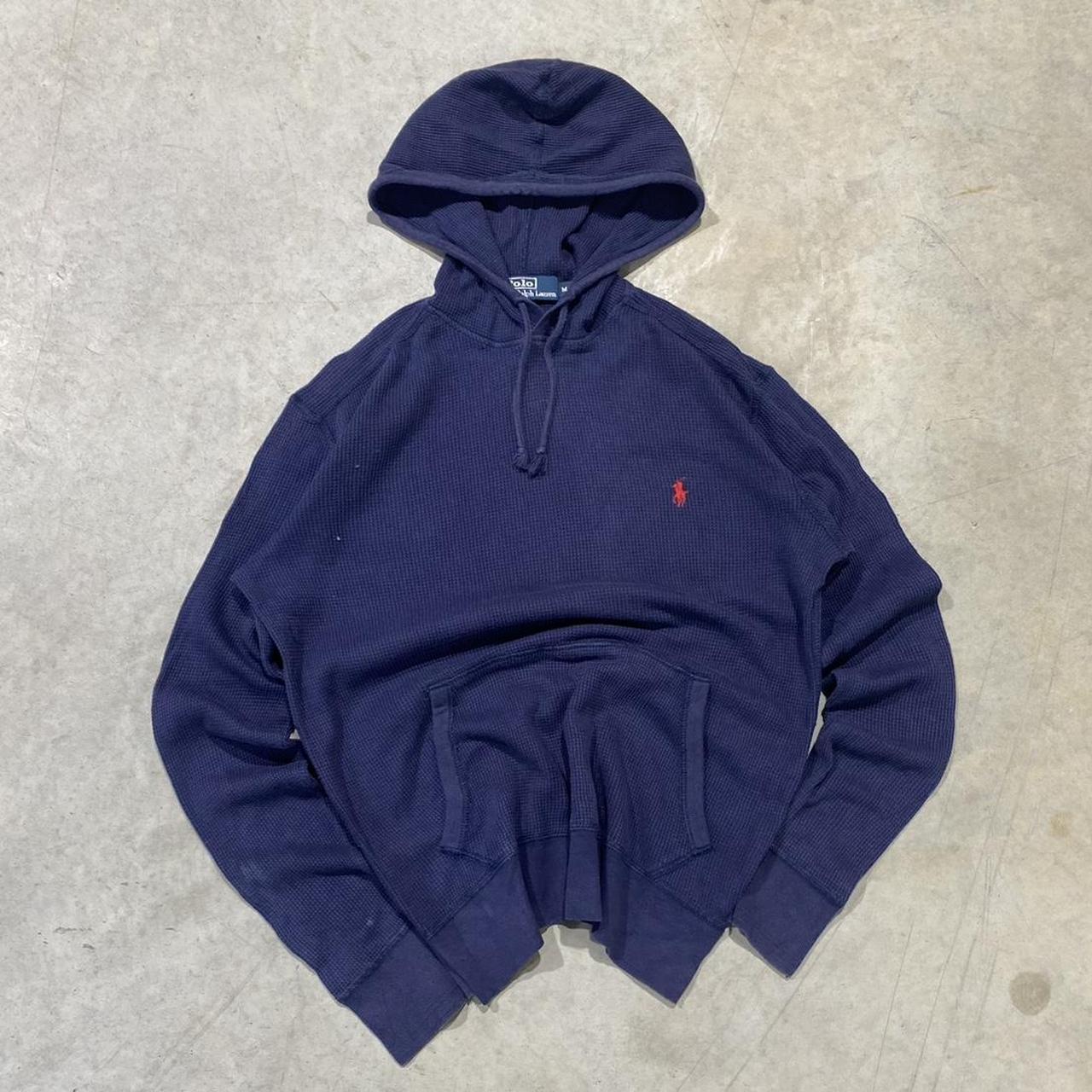 2000s Polo Ralph Lauren Waffle Hoodie Sweater