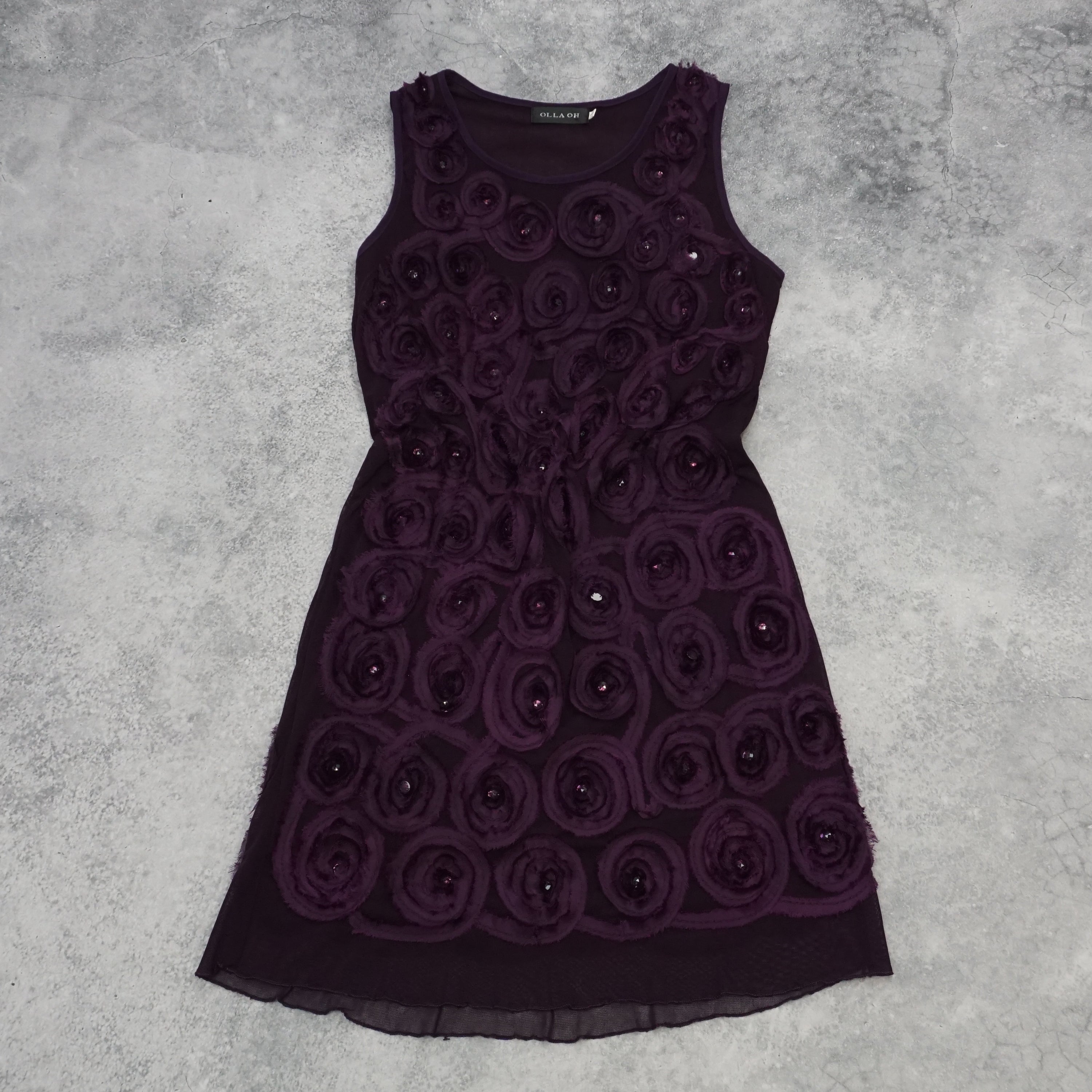 Antique Olla Oh Floral Embroidered Dress