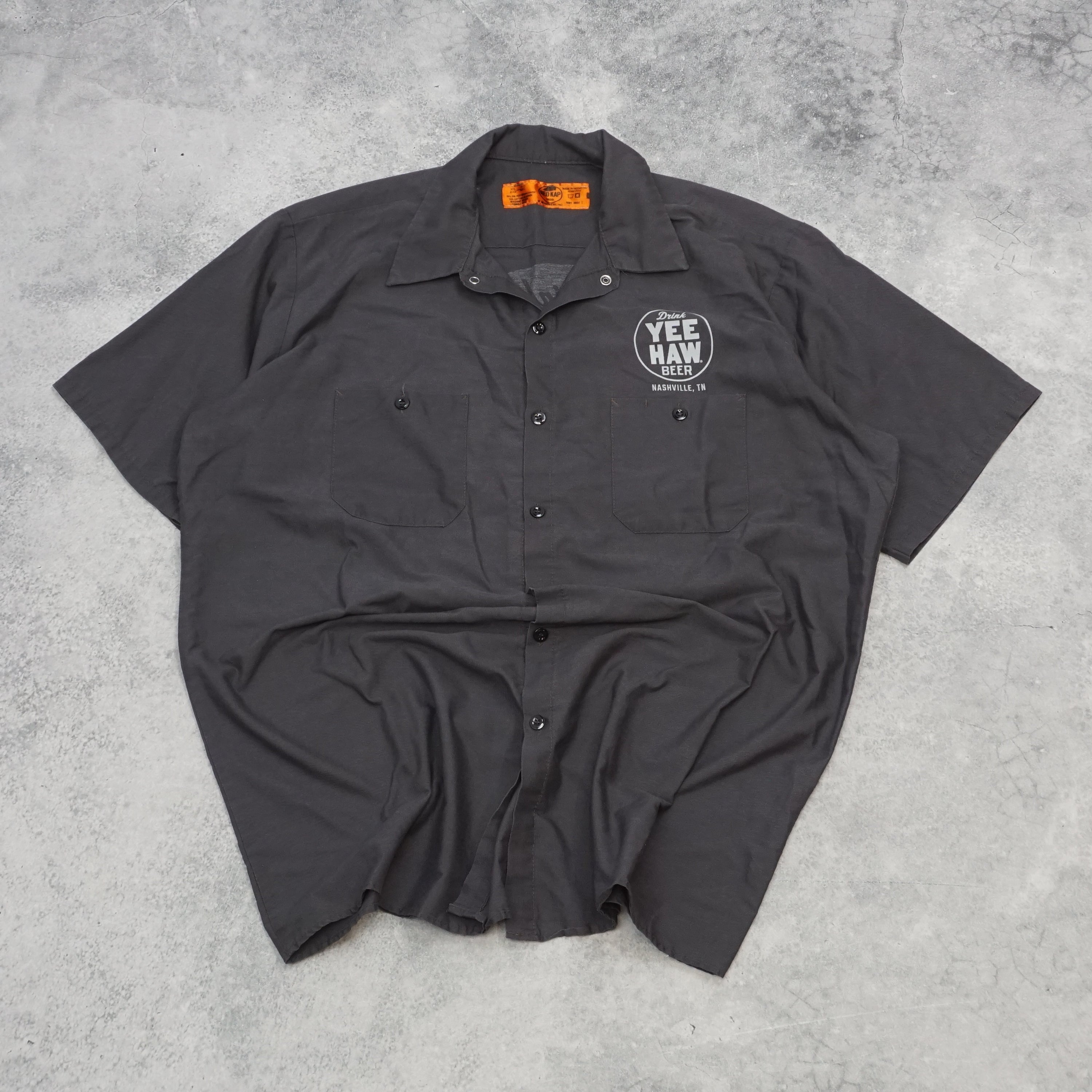 Red Kap Yee Haw Beer Graphic Work Shirt