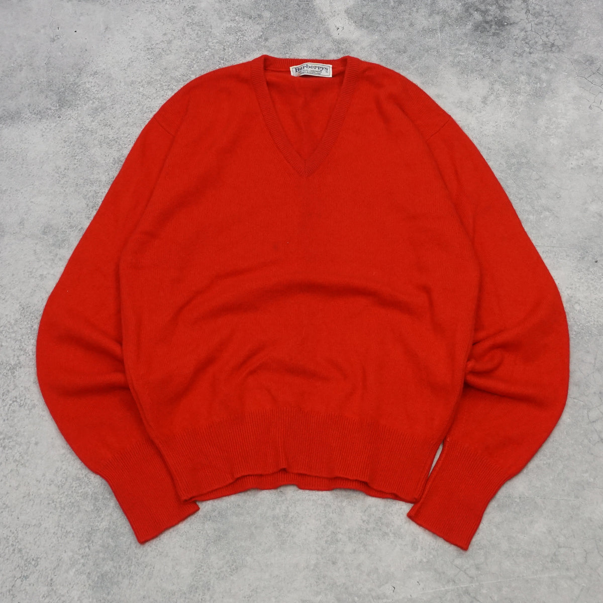 80s Burberrys Cashmere V-Neck Sweater