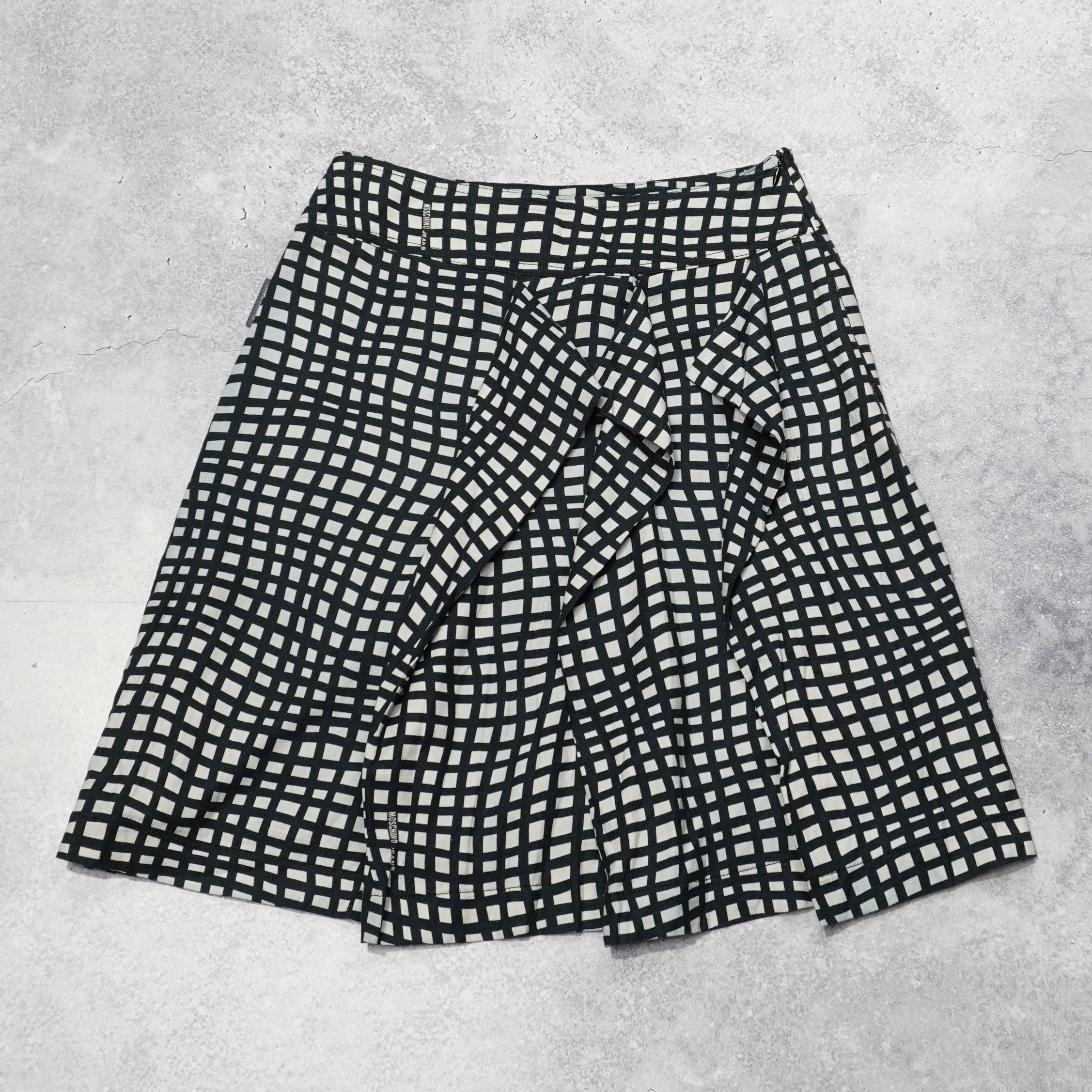 2000s Moschino Checked Pattern Skirt
