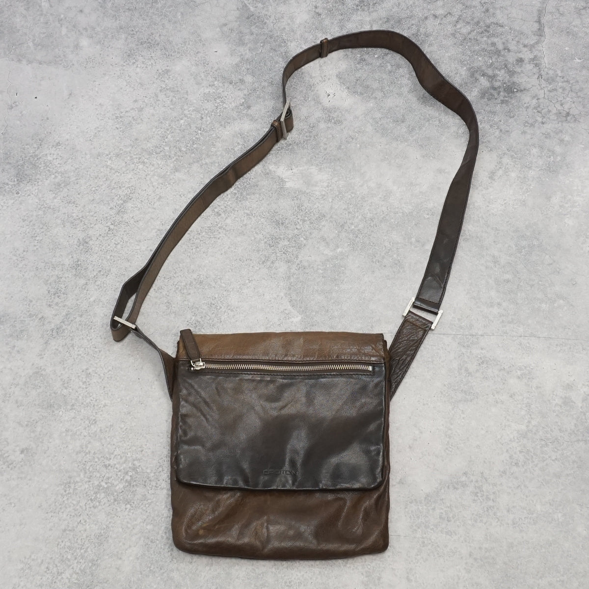 Oroton Leather Messenger Bag