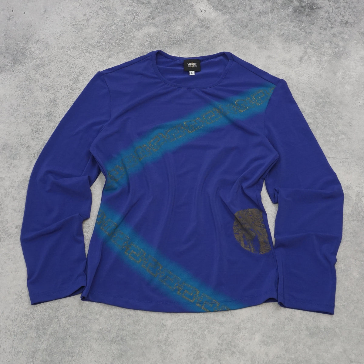 2000s Versace Jeans Couture Graphic Top Long Sleeve