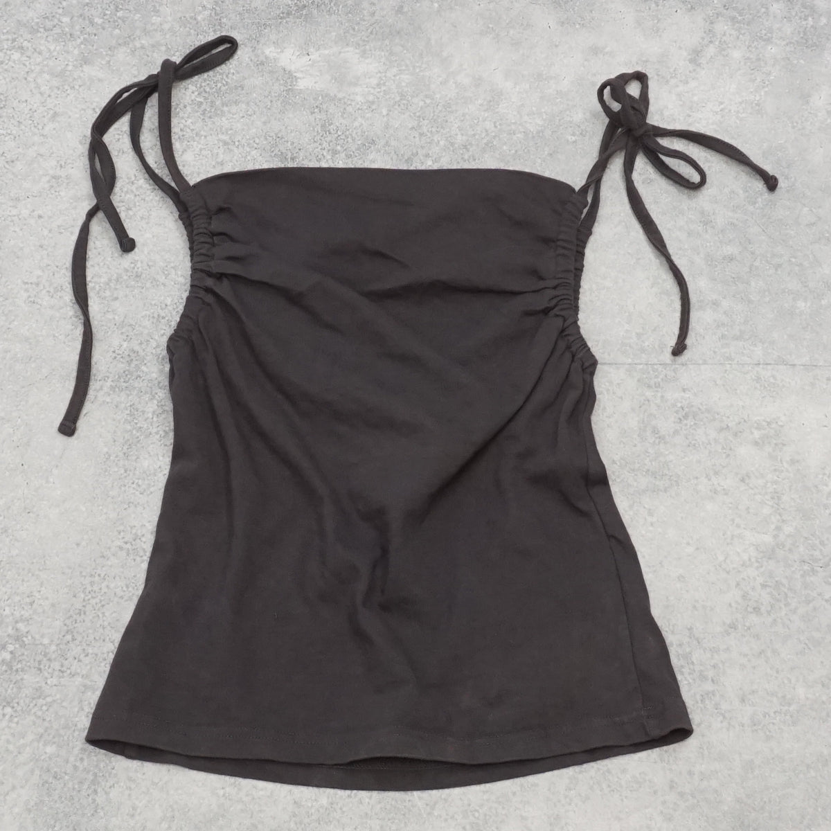 2000s Sky Bomber Tie Strap Ruched Cami Top
