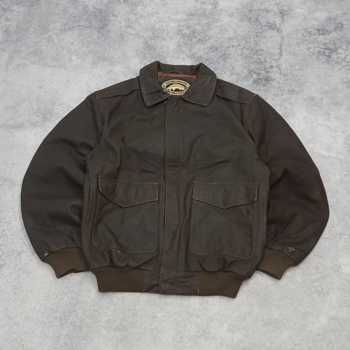 90s The Orvis Company Flight Leather Jacket Bomber