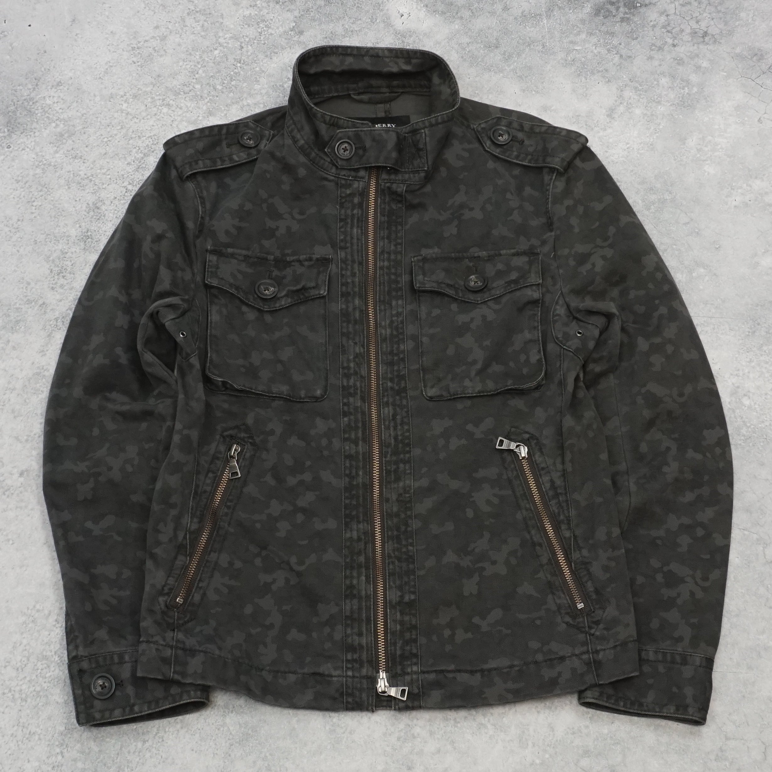2000s Burberry Black Label Camo Military Jacket