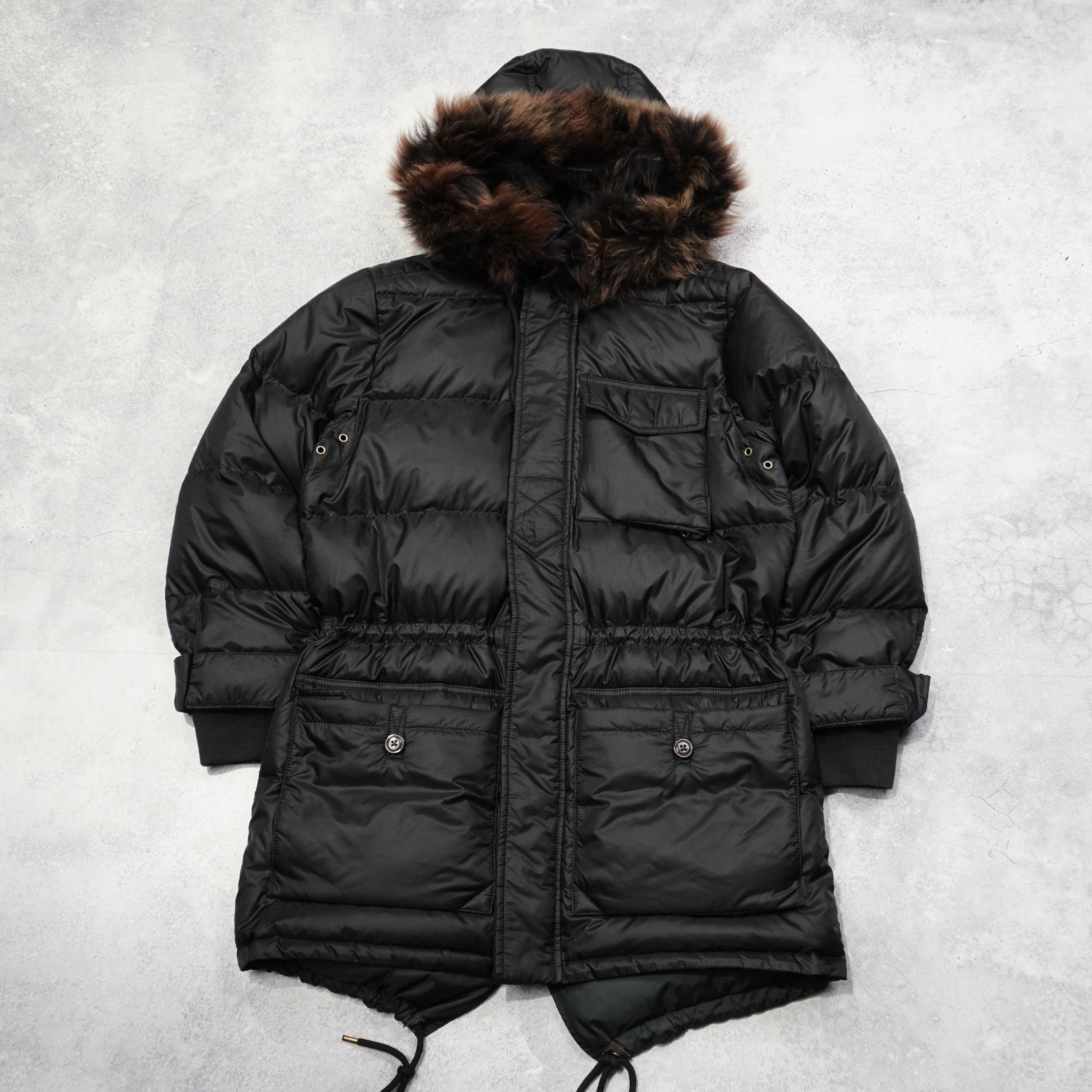 2000s Ralph Lauren Fur Trimmed Puffer Jacket